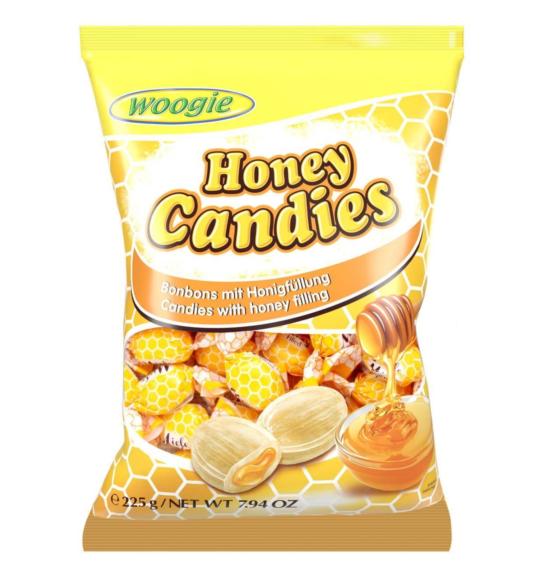 

Woogie Honey Cukierki z Nadzieniem Miodowym 225 g