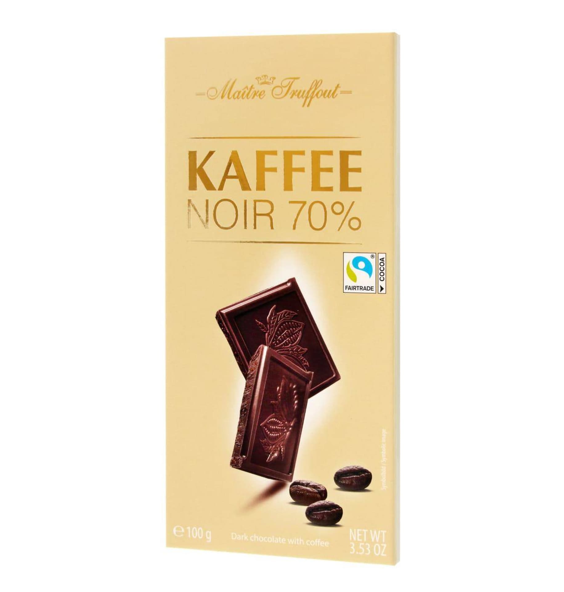 

MaitreTruffout Ciemna Czekolada 70% z Kawą 100 g