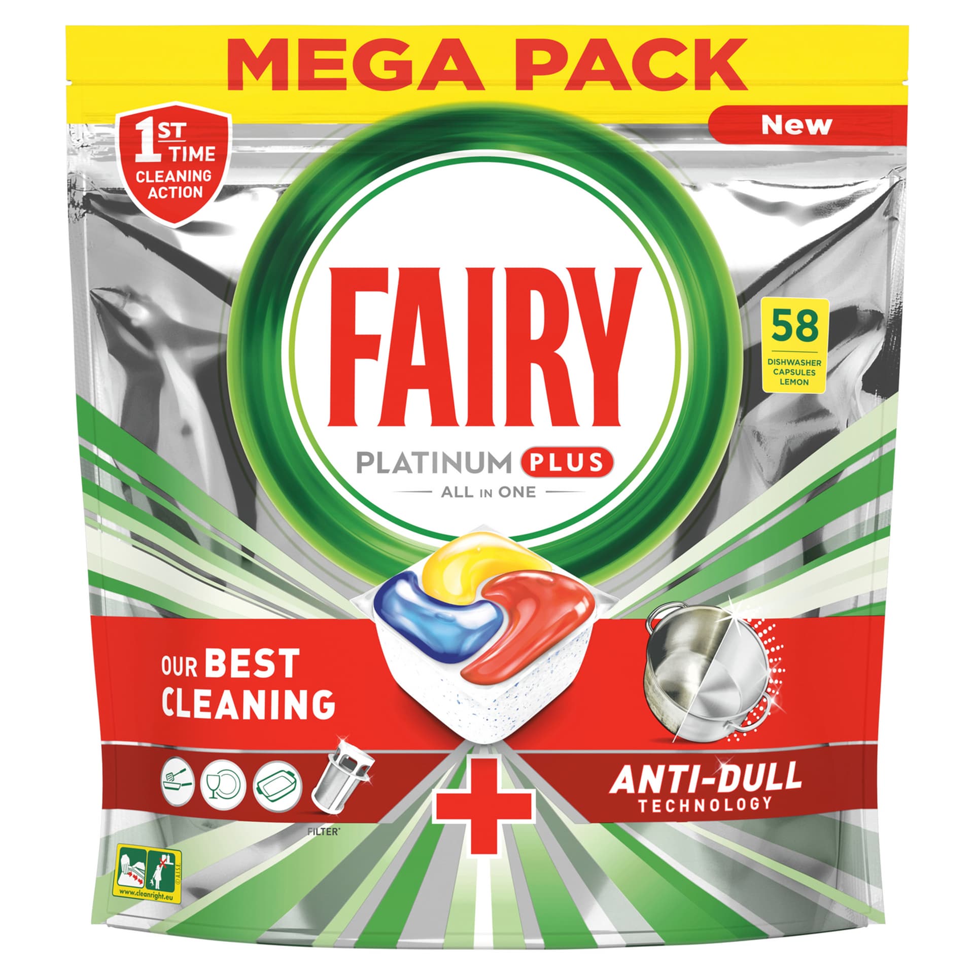 

Fairy Platinum Plus Anti-Dual Lemon 58 szt.