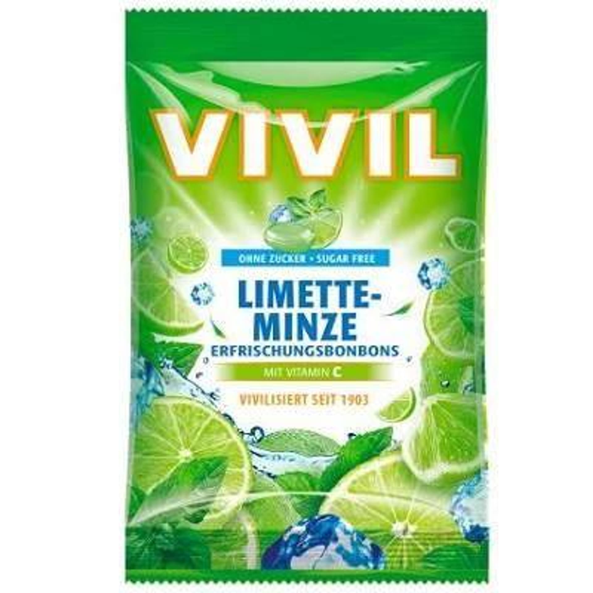 

Vivil Limette Mint Cukierki bez Cukru 120 g