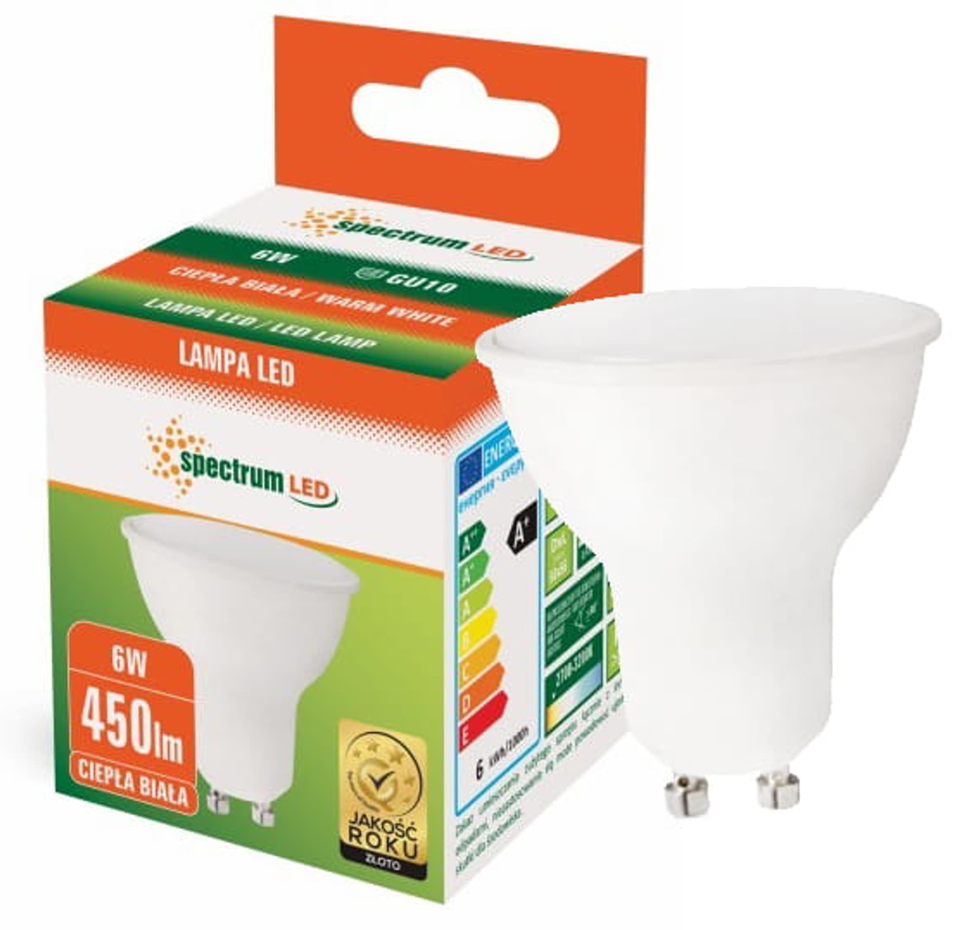 

Żarówka Led 6W GU10 WOJ13265 ciepła