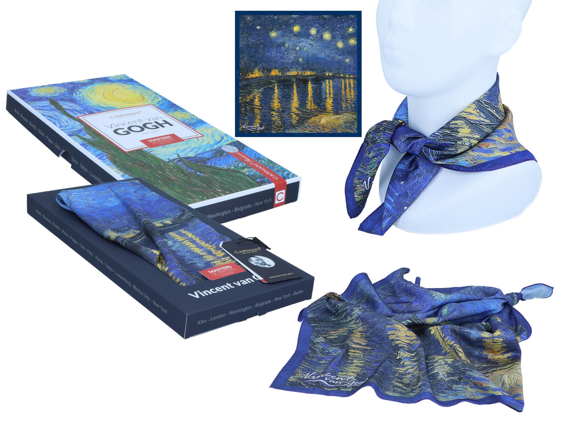 

Apaszka - V. van Gogh, Gwiaździsta Noc nad Rodanem (CARMANI)