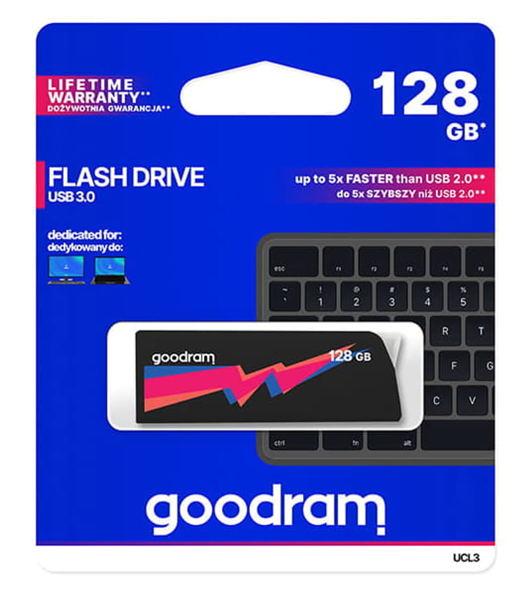 

Pendrive USB 3.0 Goodram UCL3 (128 GB)