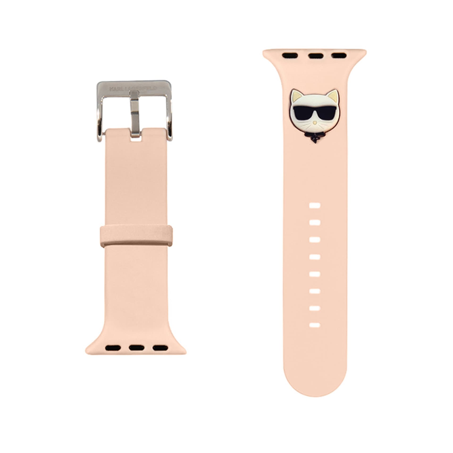 

Karl Lagerfeld Pasek KLAWMSLCP Apple Watch 38/40/41mm różowy/pink strap Silicone Choupette Heads