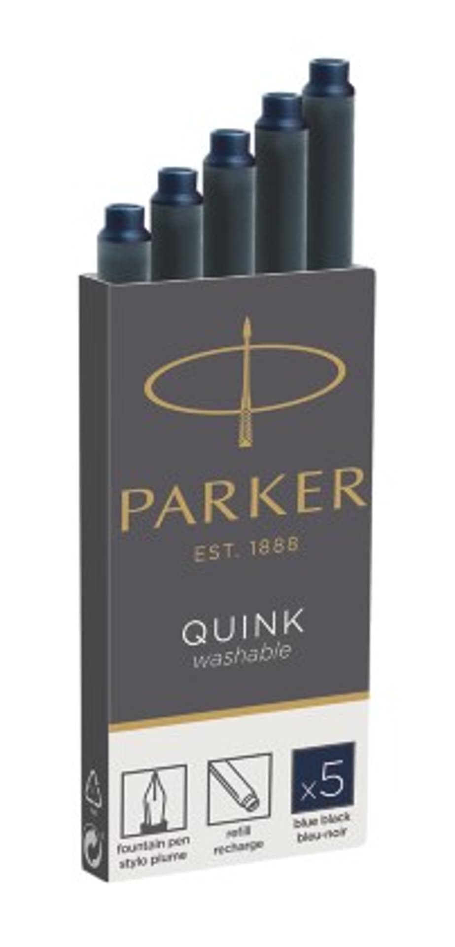 

Parker-Naboje z atramentem Quink-granatowy 5 szt