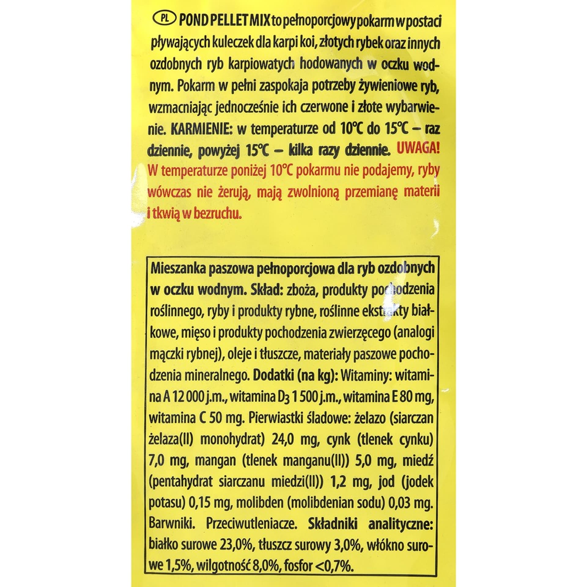 

TROPICAL POND PELLET MIX SIZE M 4KG
