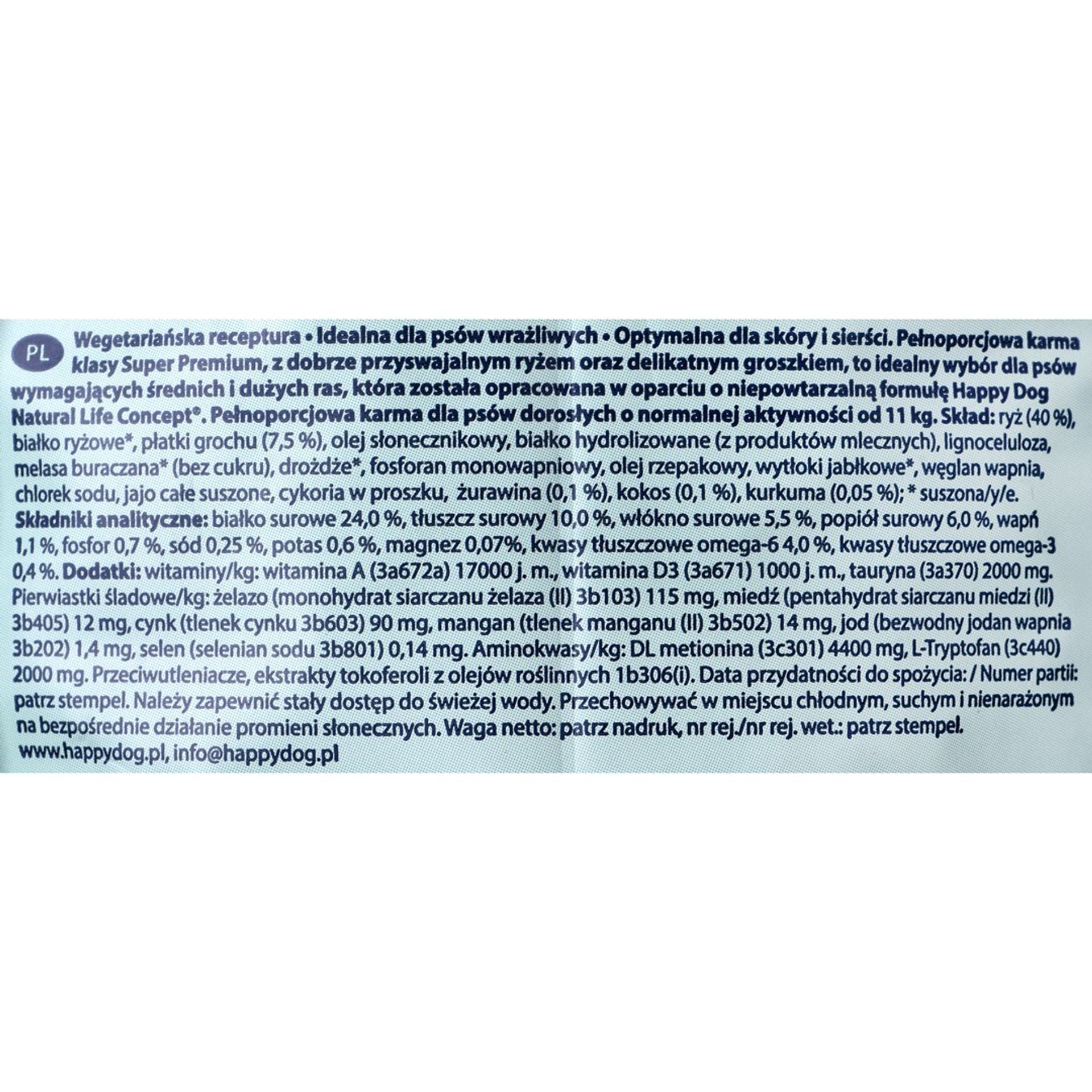 

Happy Dog Supreme India karma wegetariańska 10 kg