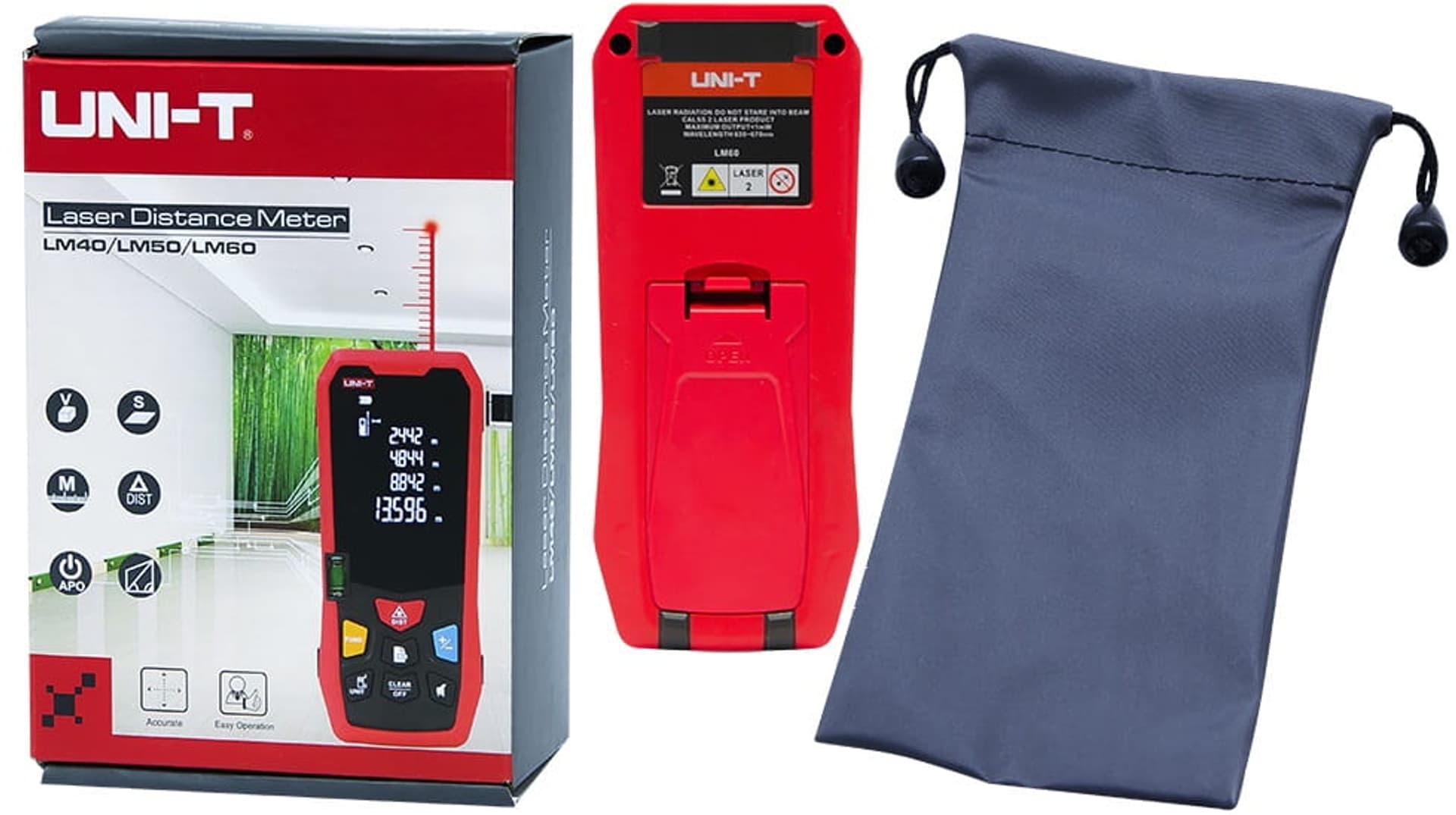 

Miernik dystansu do 50m Dalmierz laserowy Uni-T LM50