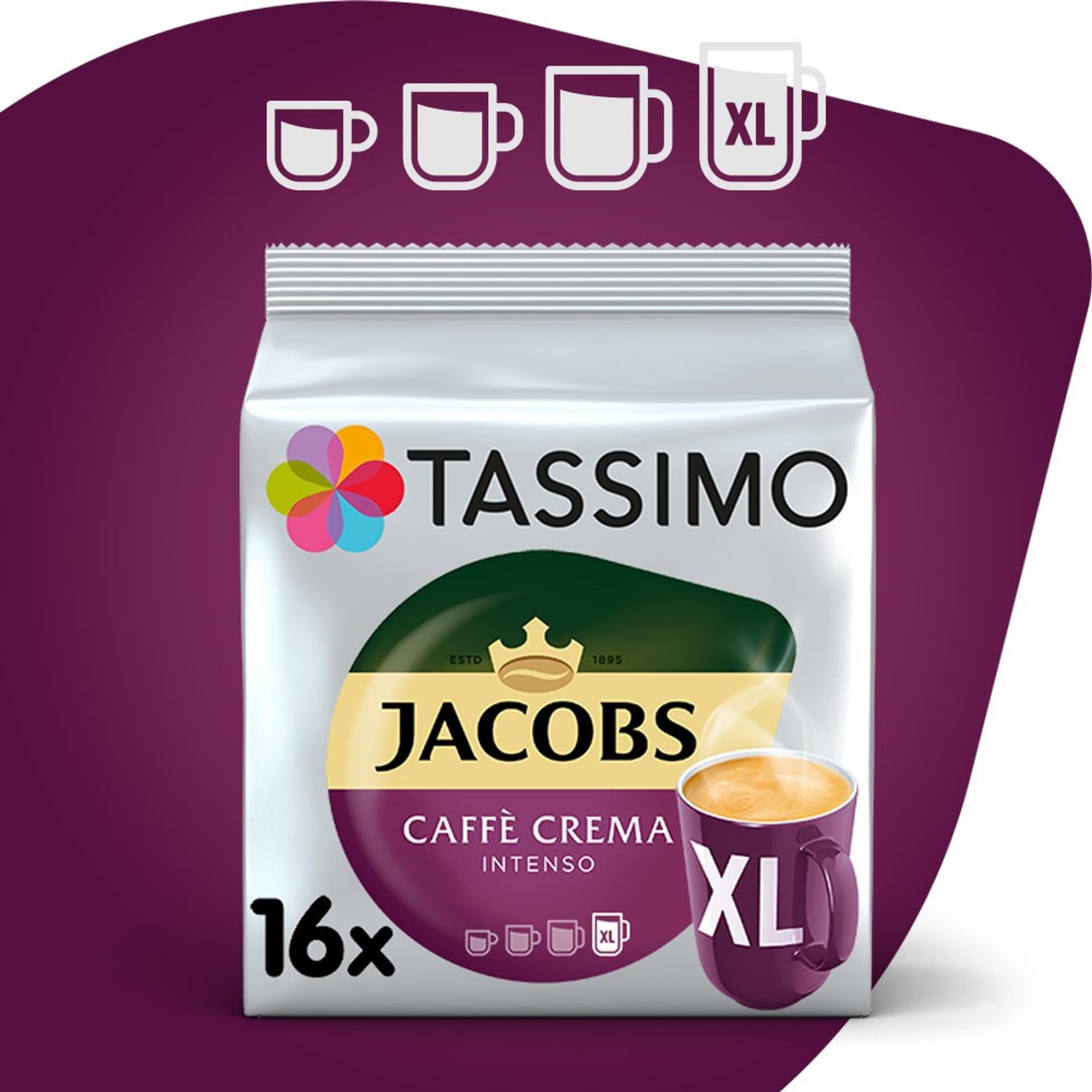 

KAPSUŁKI JACOBS TASSIMO 16szt CAFE CREMA INTENSO