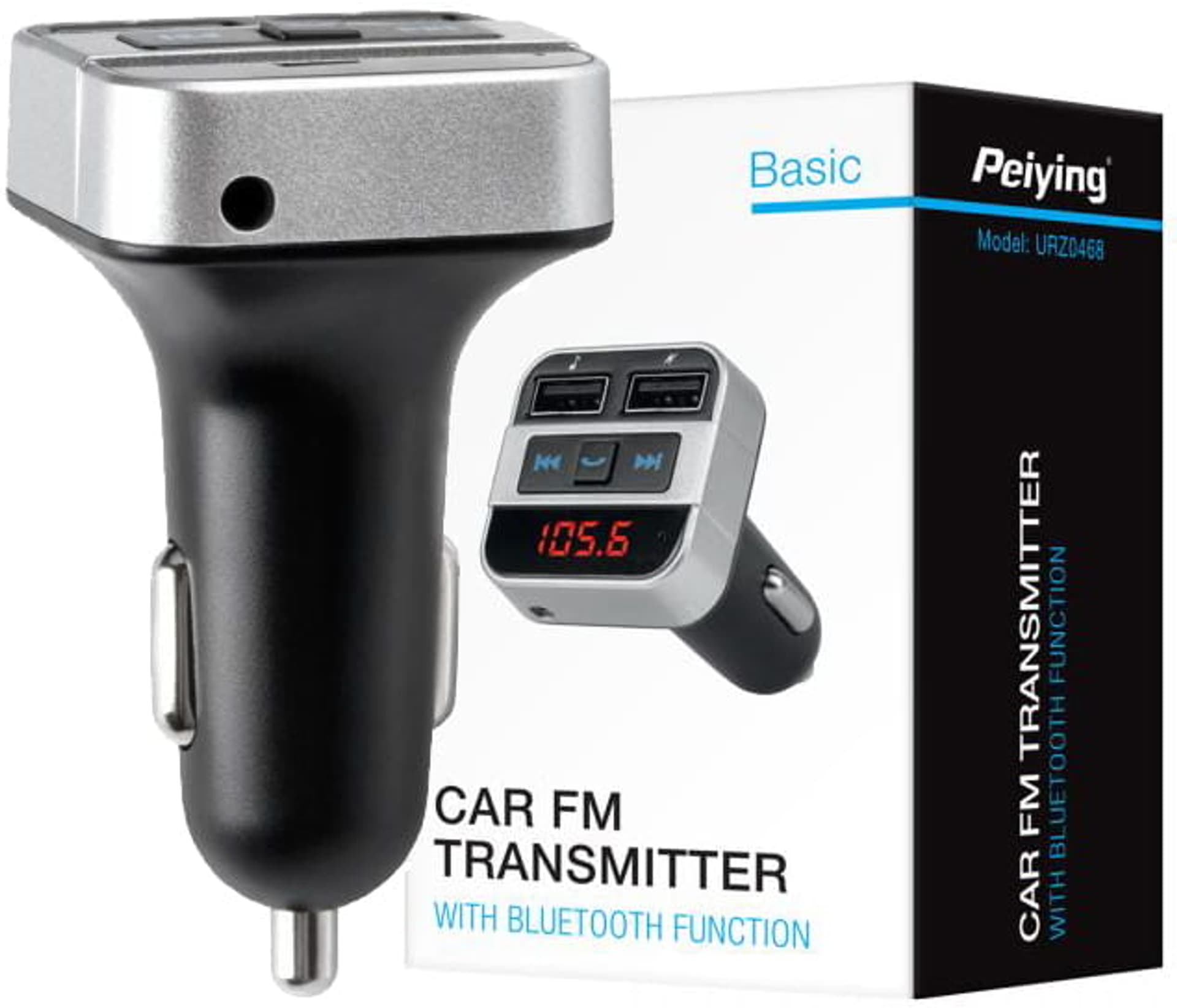 

Transmiter FM z bluetooth i USB + ładowarka URZ0468