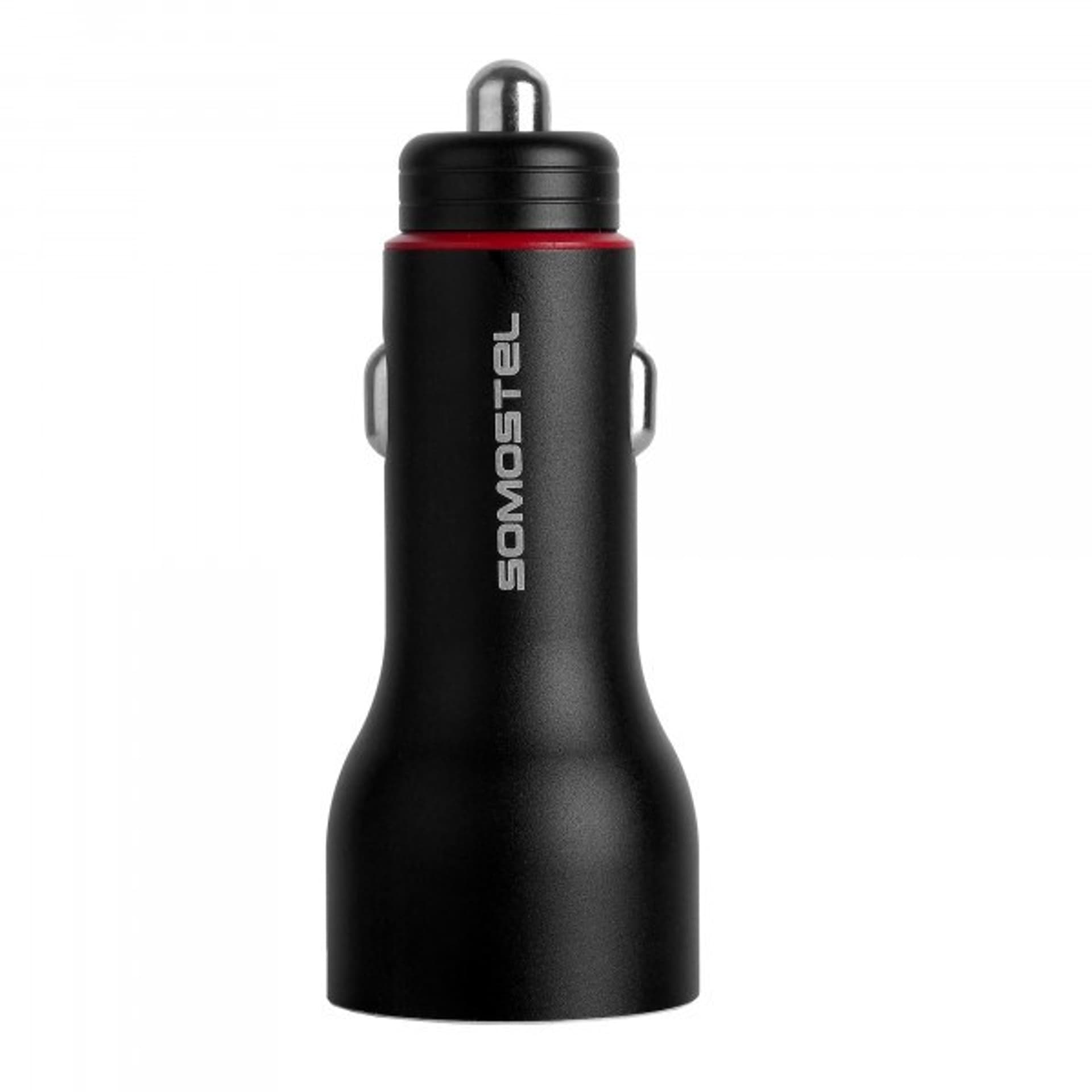 

SOMOSTEL ŁADOWARKA SAMOCHODOWA 5A CZARNA MIERNIK + KABEL MICRO 30W 2XUSB DUAL QUICK CHARGE QC 3.0 METAL SMS-A89 CZARNA