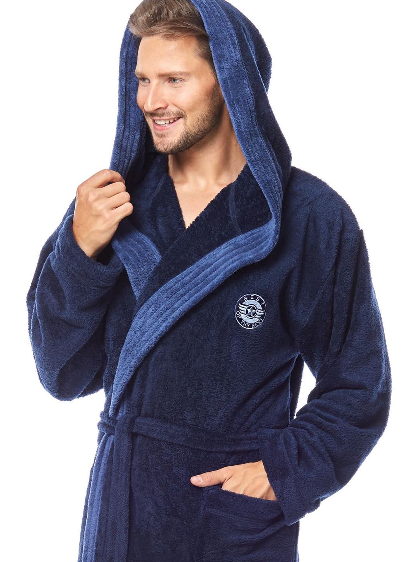 

Szlafrok George Dark Blue (Rozmiar M)