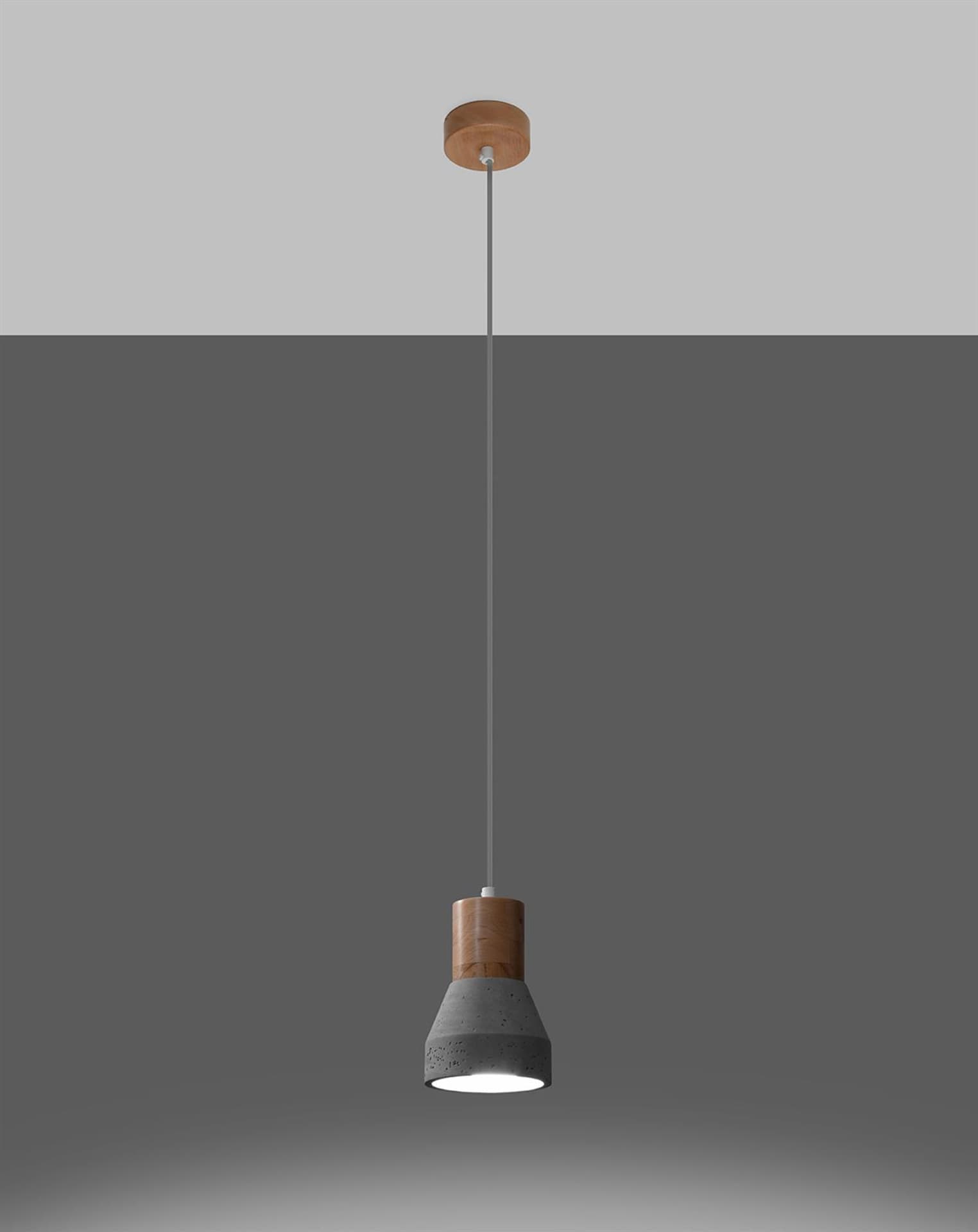 

Lampa wisząca QUBIC szara