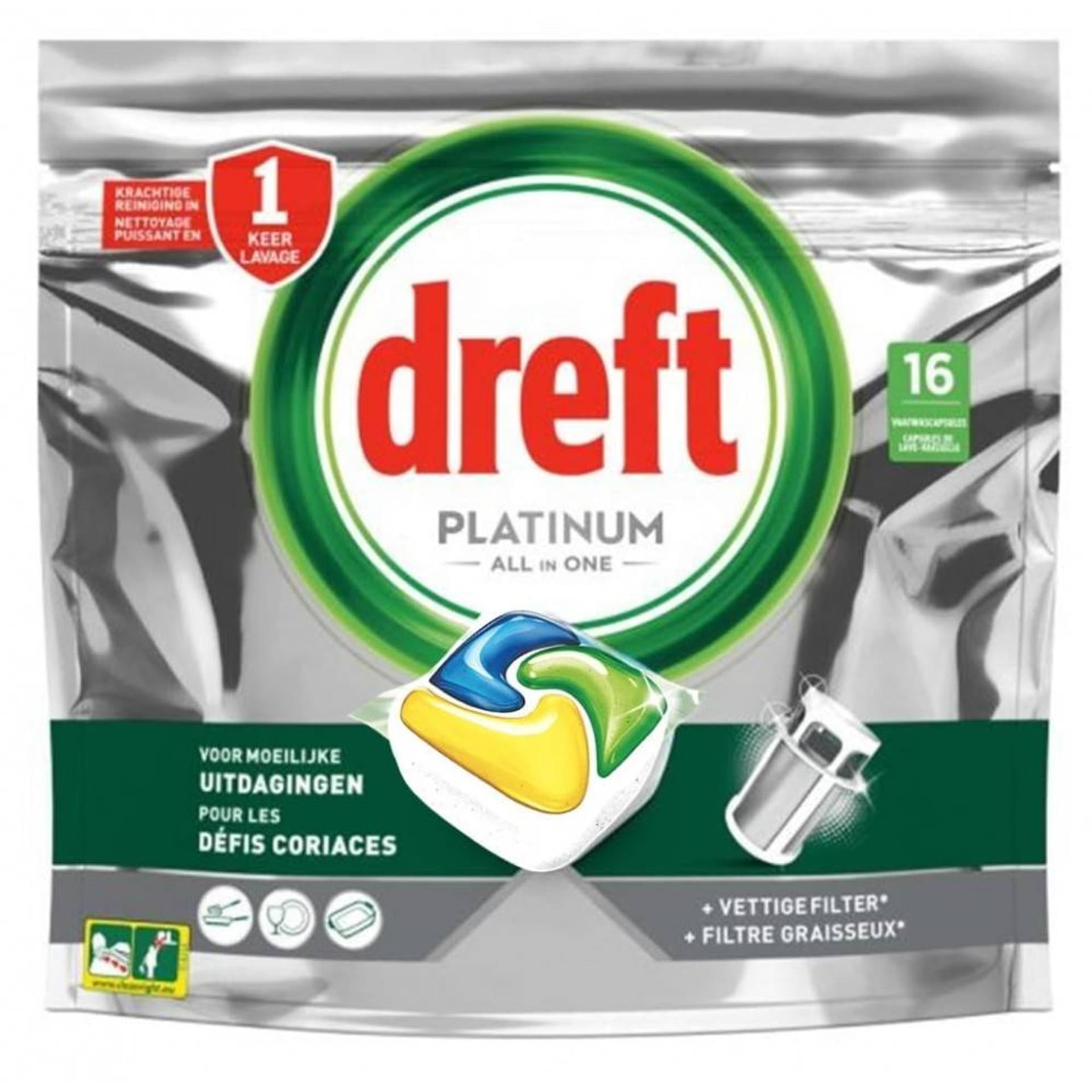 

Dreft Platinum Kapsułki do Zmywarki 16 szt.