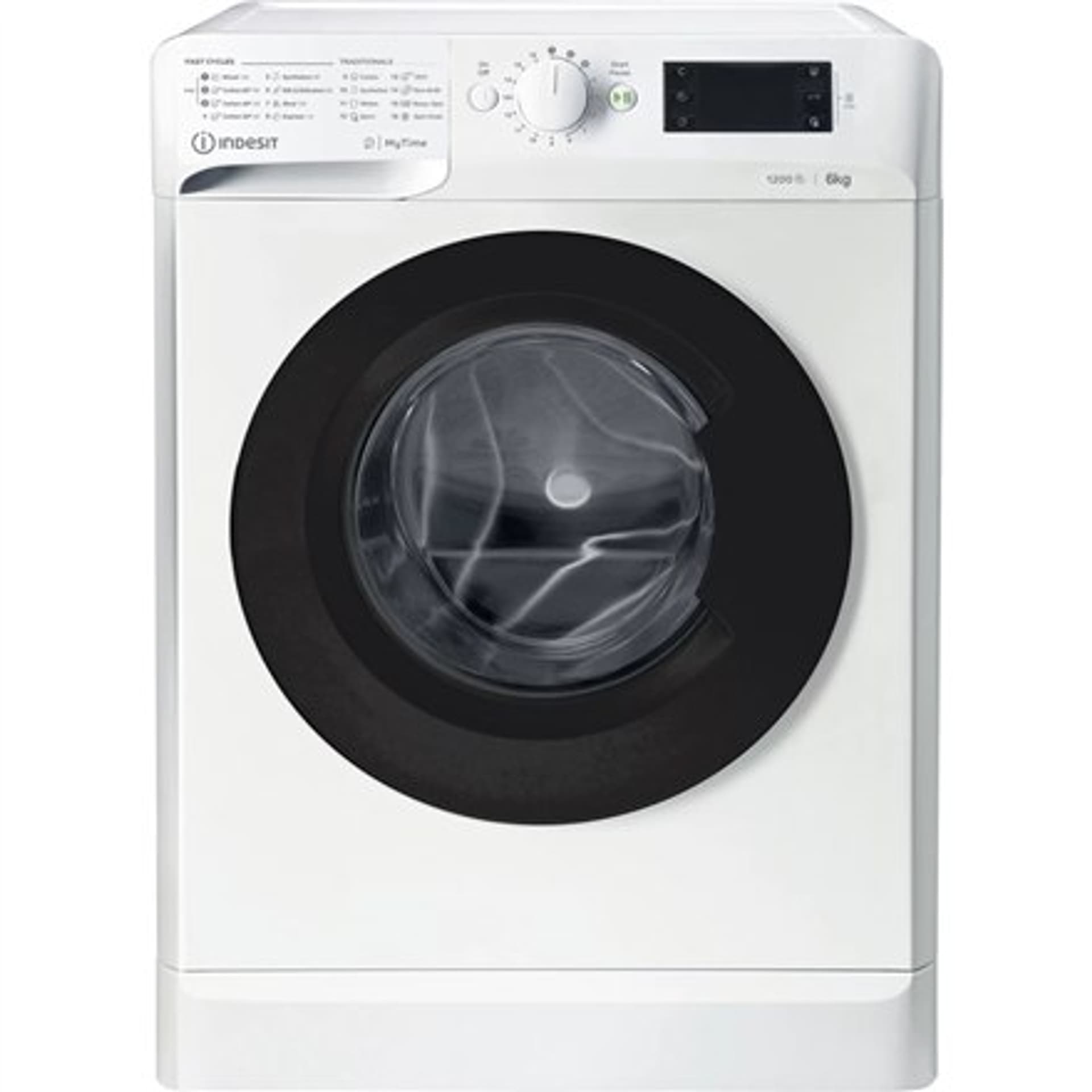 

INDESIT Washing machine MTWSE 61252 WK EE Energy efficiency class F, Front loading, Washing capacity 6 kg, 1200 RPM, Depth 42.5