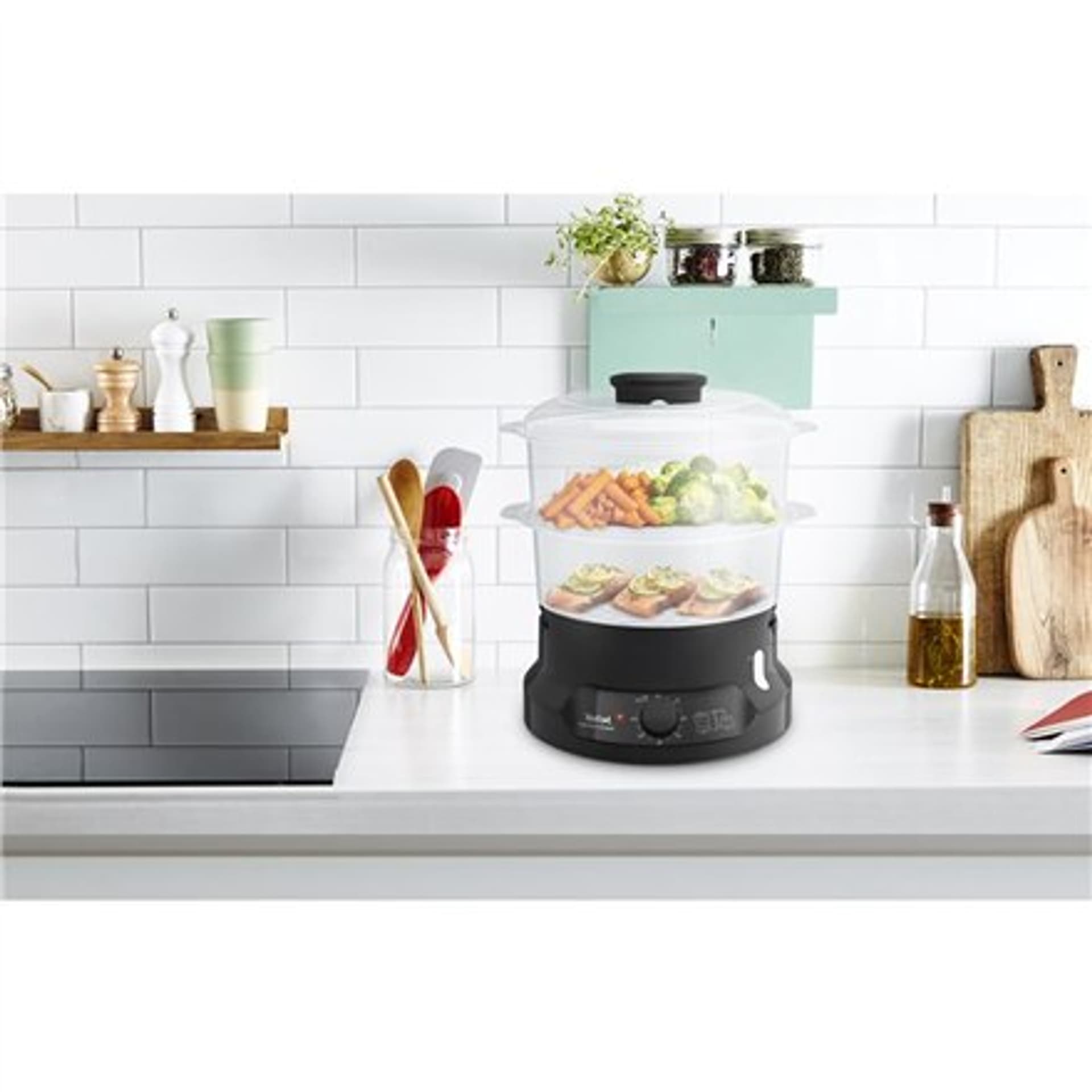 

TEFAL Food Steamer VC139810 Black, 800 W, Capacity 6 L, Number of baskets 2