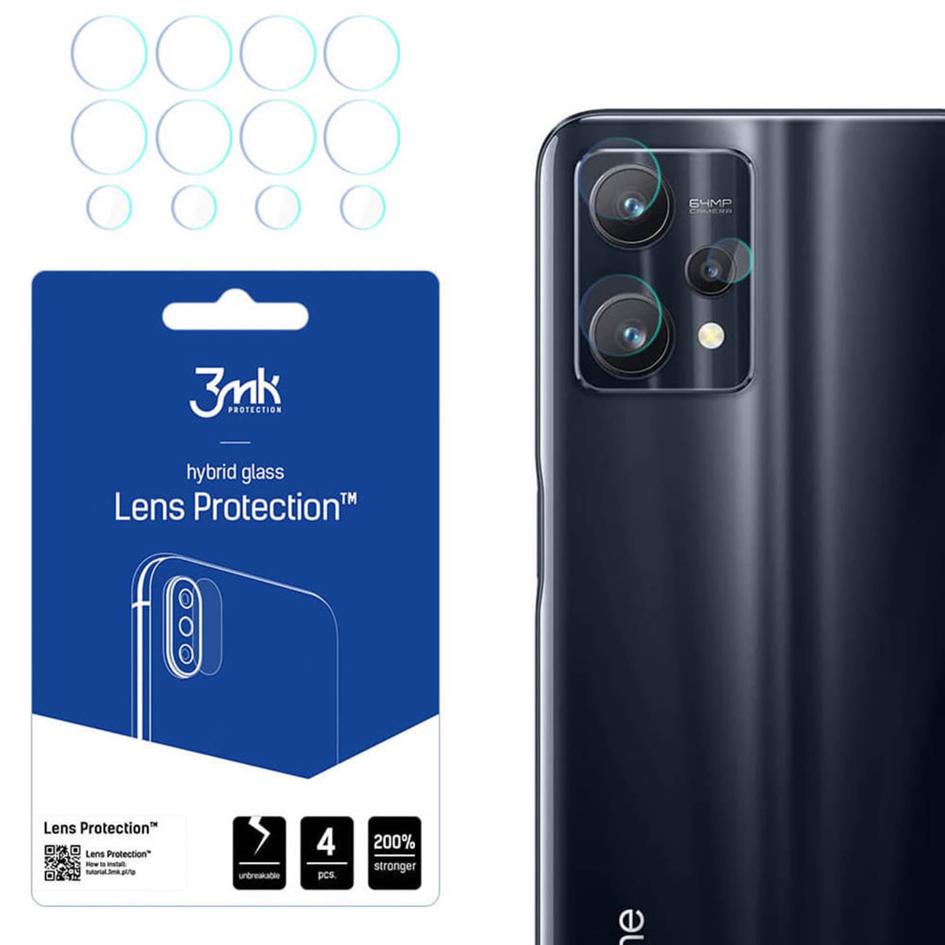 

3MK Lens Protect Realme 9 Pro+ Ochrona na obiektyw aparatu 4szt
