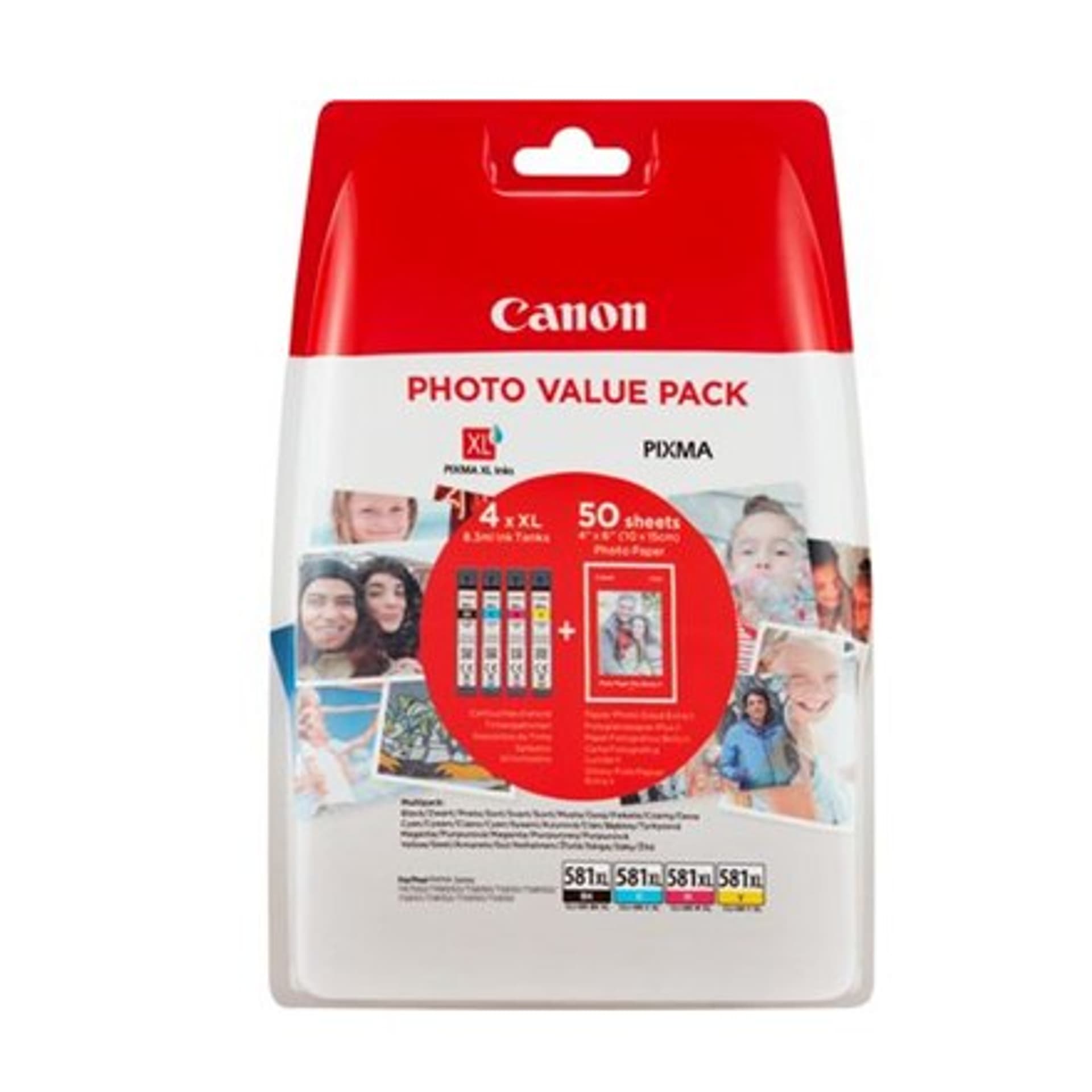 

Canon Multipack XL CLI-581 Ink Cartridge, Multipack