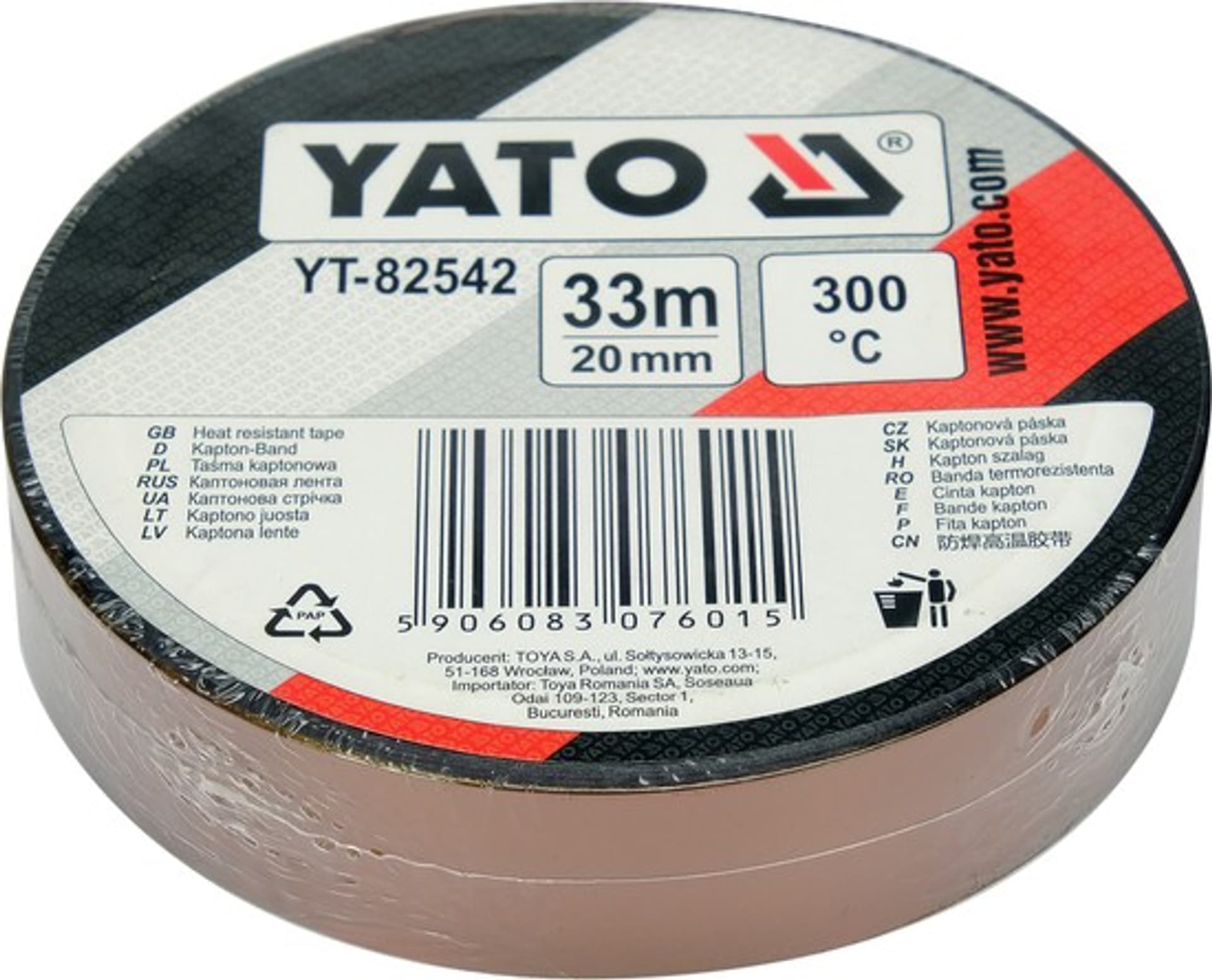 

TAŚMA KAPTONOWA 20MM ODPORNA NA WYSOKIE TEMPERATURY