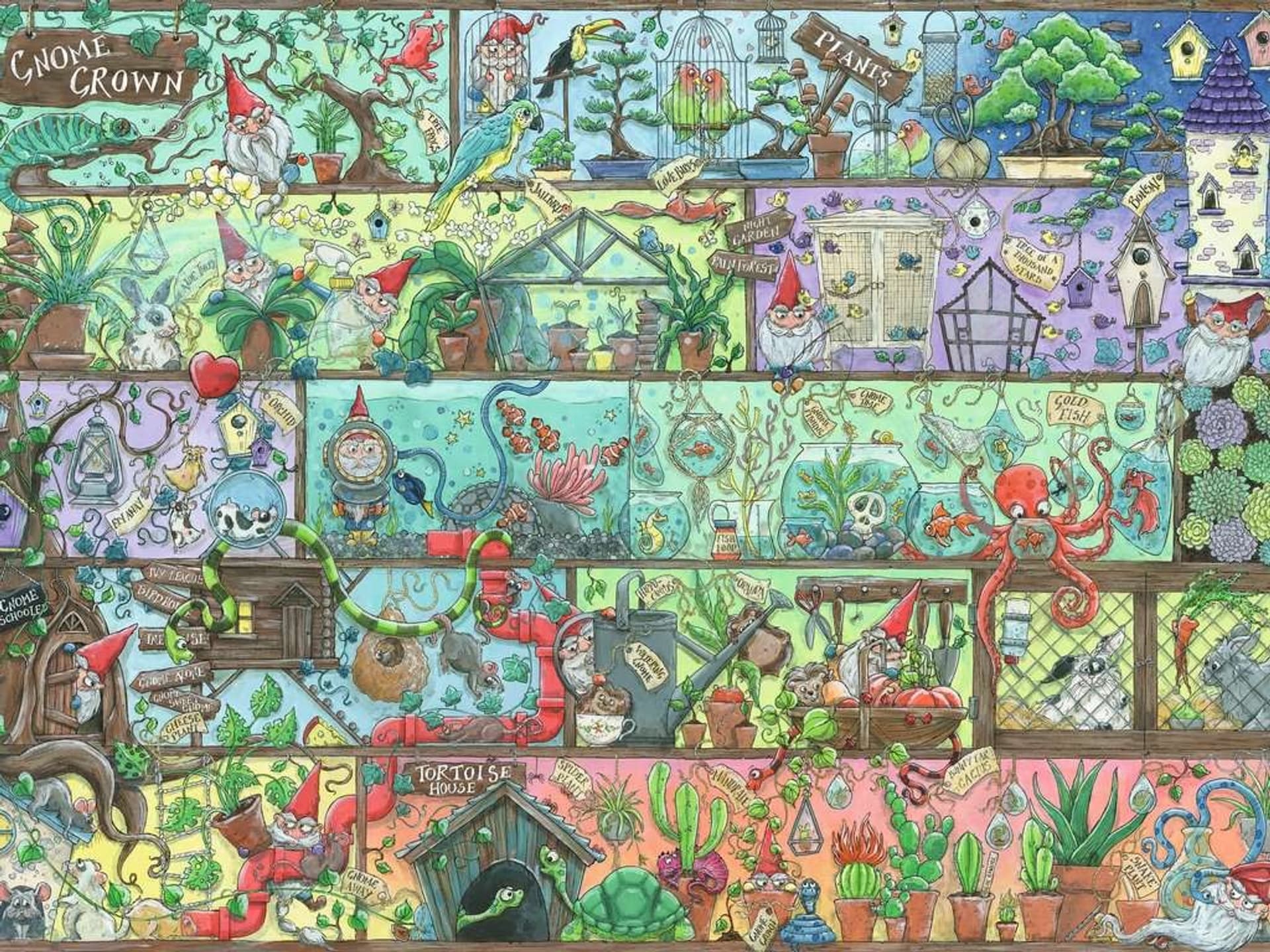 

Puzzle 1500 elementów Gnomy