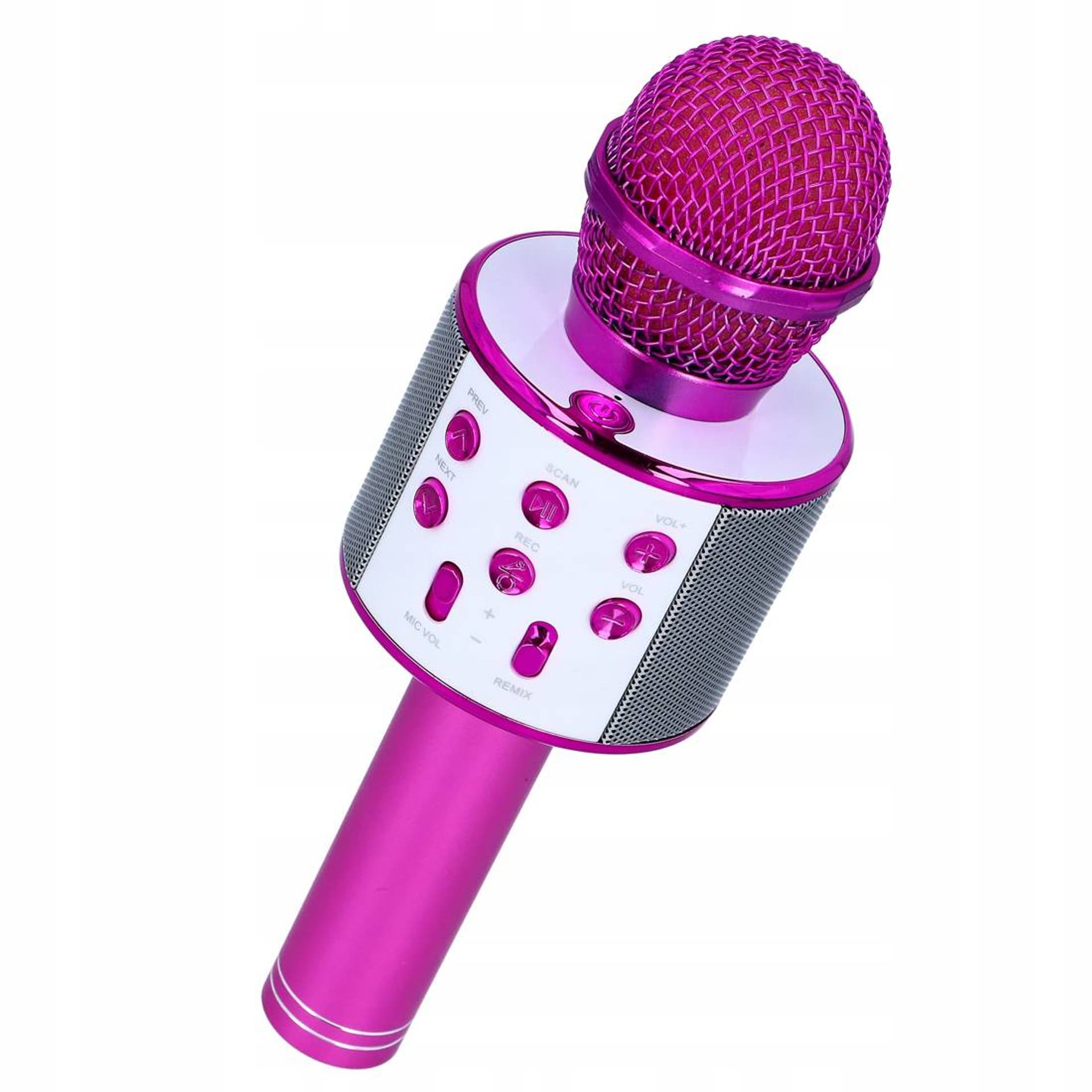 

Mikrofon Bezprzewodowy do Karaoke z Kontrolerem Odtwarzania różowy