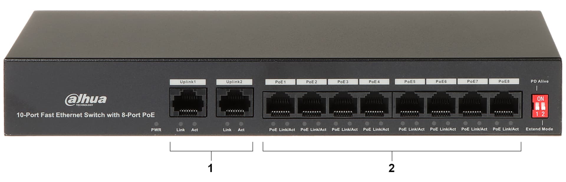 

Switch PoE DAHUA PFS3010-8ET-65