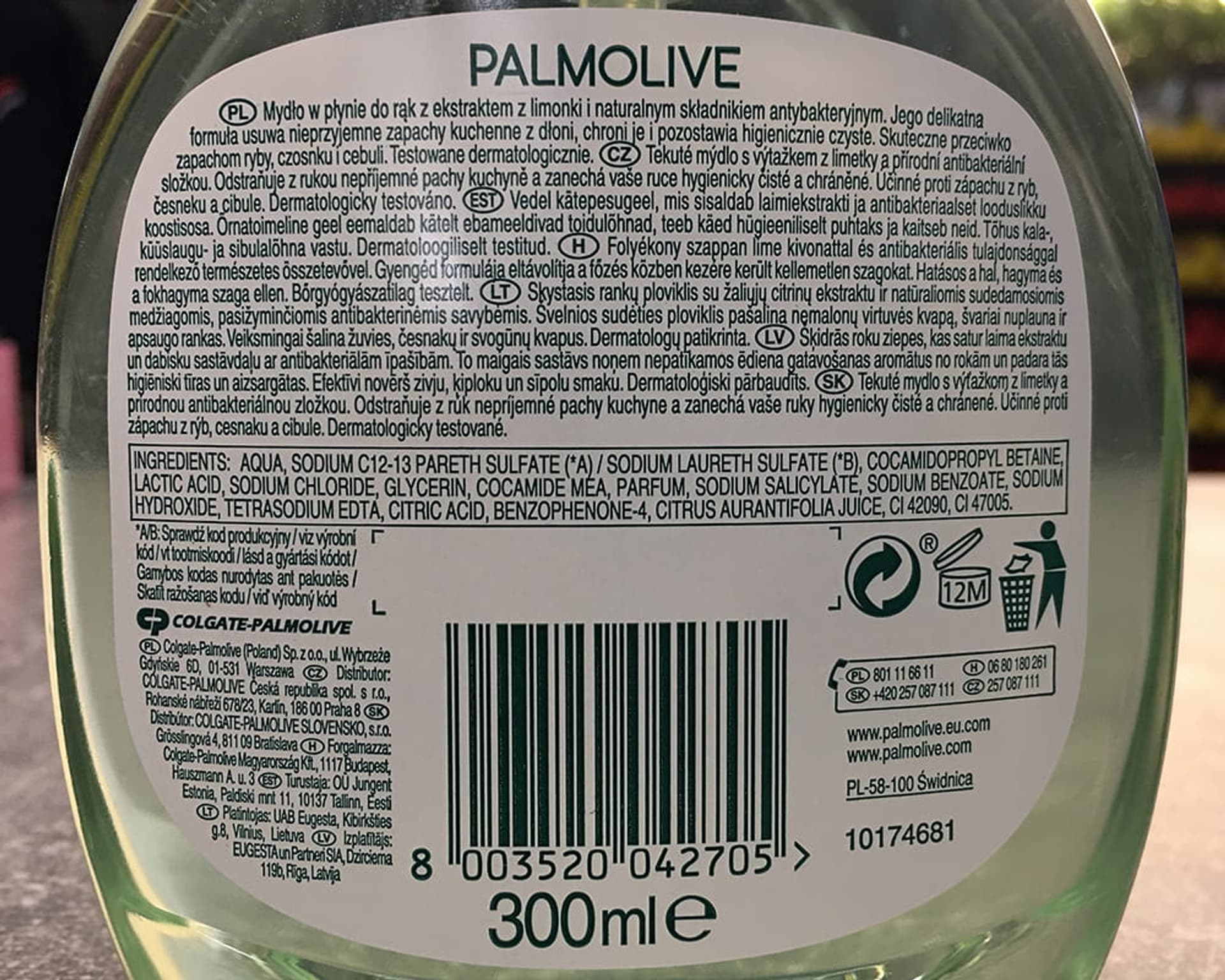 

Mydło kuchenne w płynie Palmolive Linomka antybakteryjne Mydło Palmolive 300ml