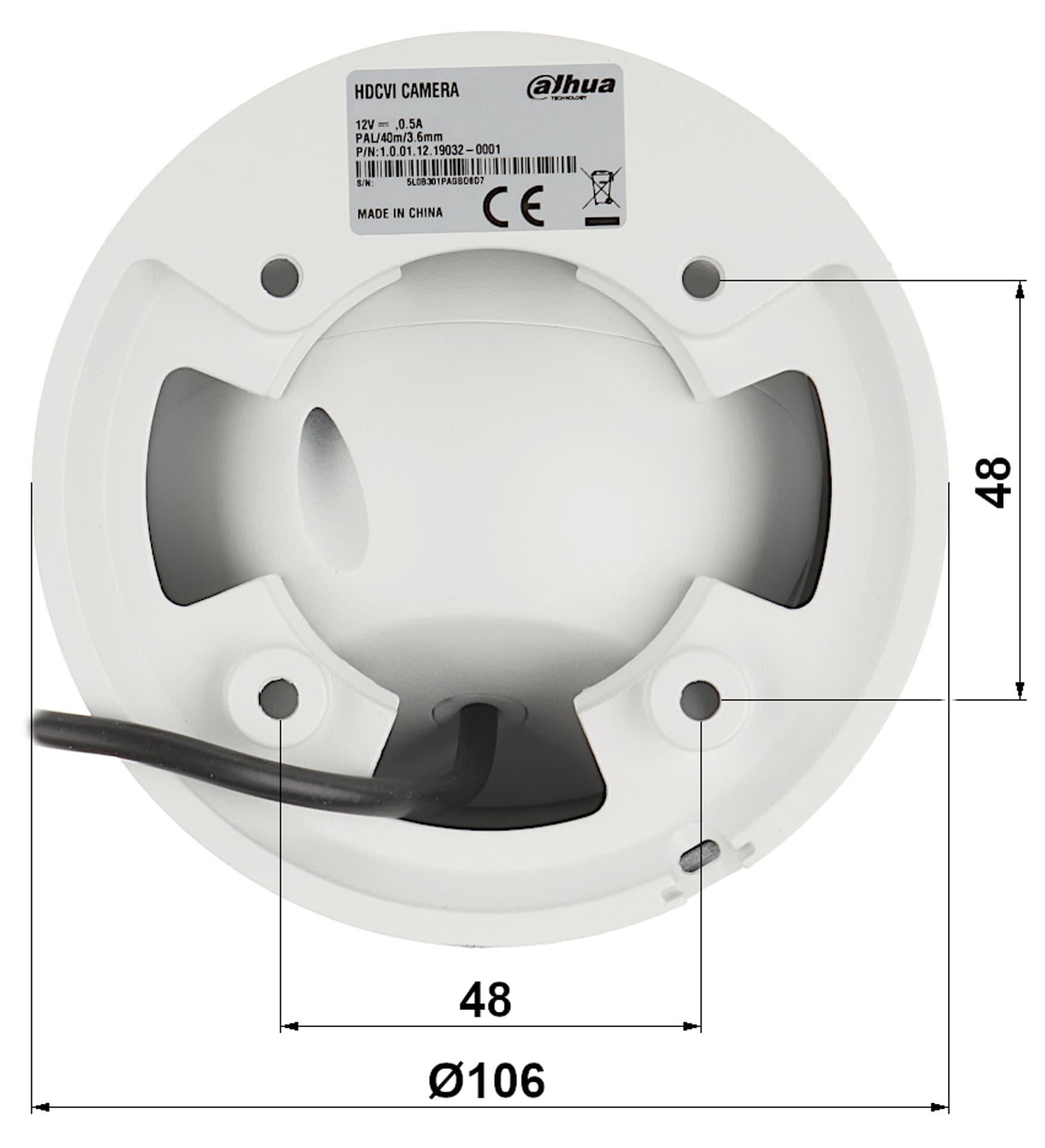 

KAMERA AHD, HD-CVI, HD-TVI, CVBS HAC-HDW1239T-A-LED-0280B-S2 Full-Color - 1080p 2.8 mm DAHUA