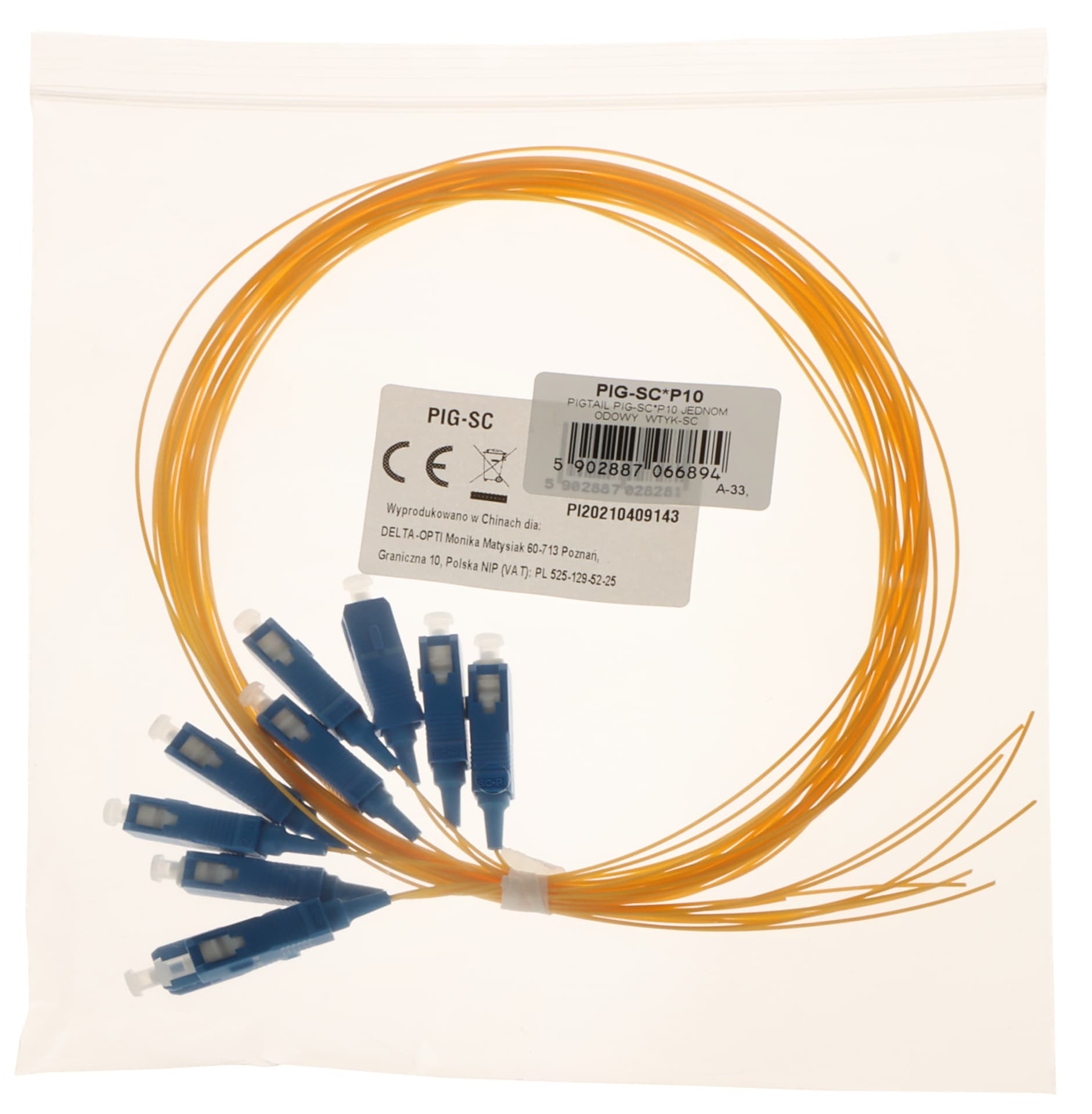 

PIGTAIL JEDNOMODOWY - WTYK SC PIG-SC*P10