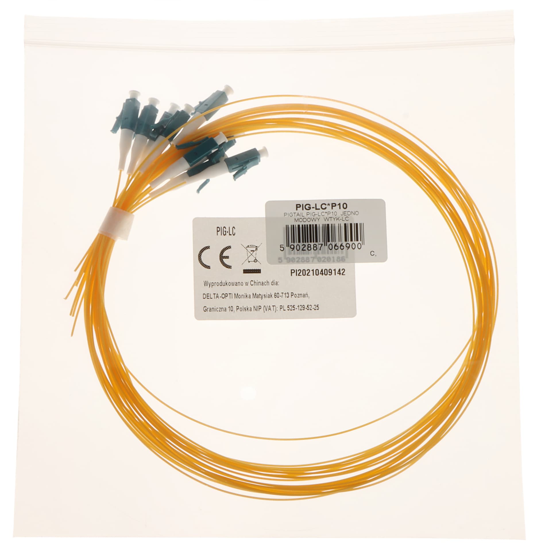 

PIGTAIL JEDNOMODOWY - WTYK LC PIG-LC*P10