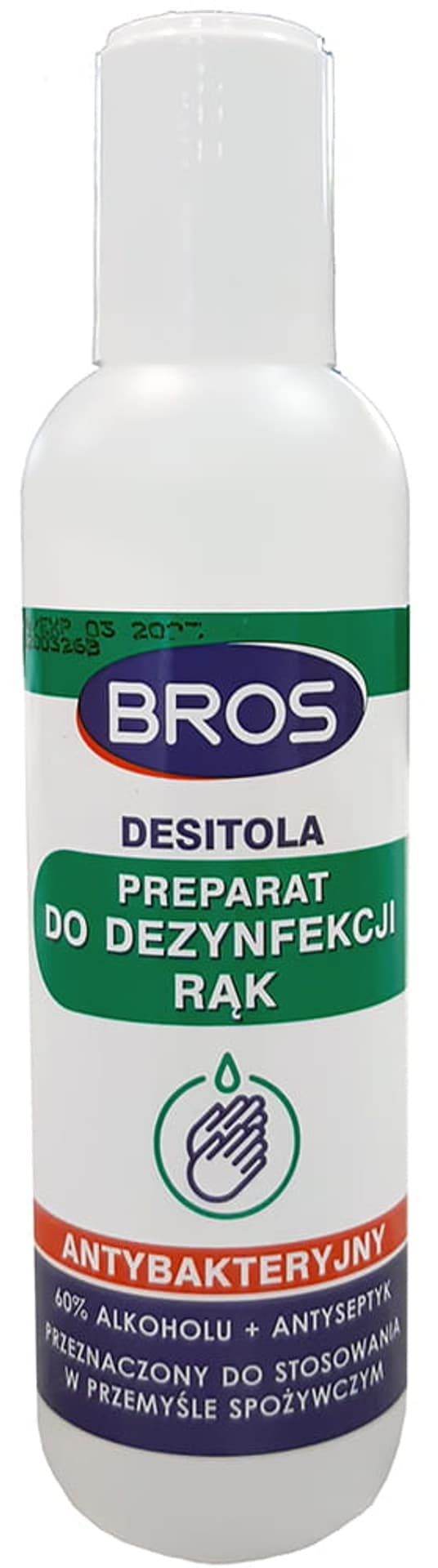 

Antybakteryjny płyn do dezynfekcji rąk Bros Desitola 100ml