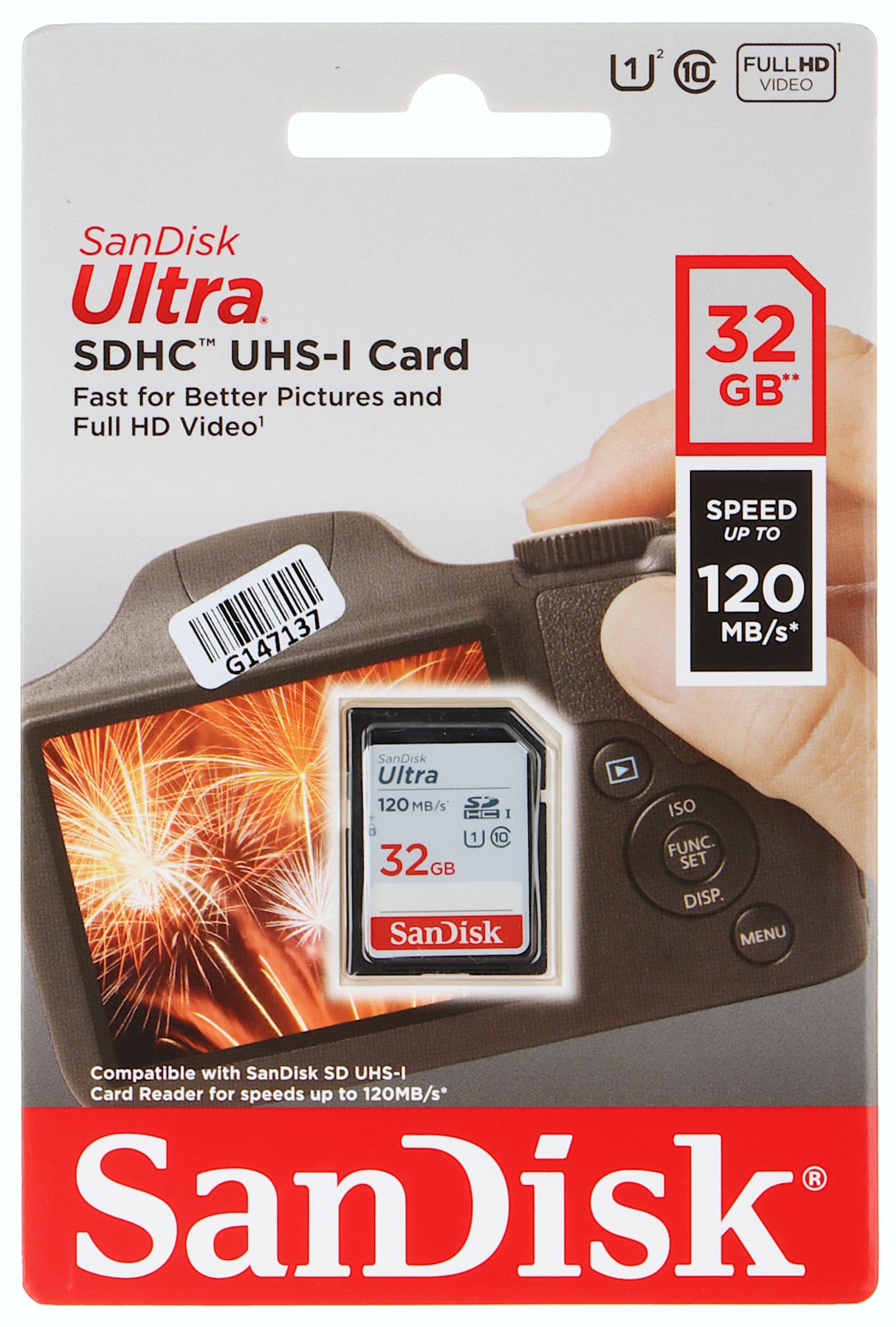

KARTA PAMIĘCI SD-10/32-SAND UHS-I, SDHC 32 GB SANDISK
