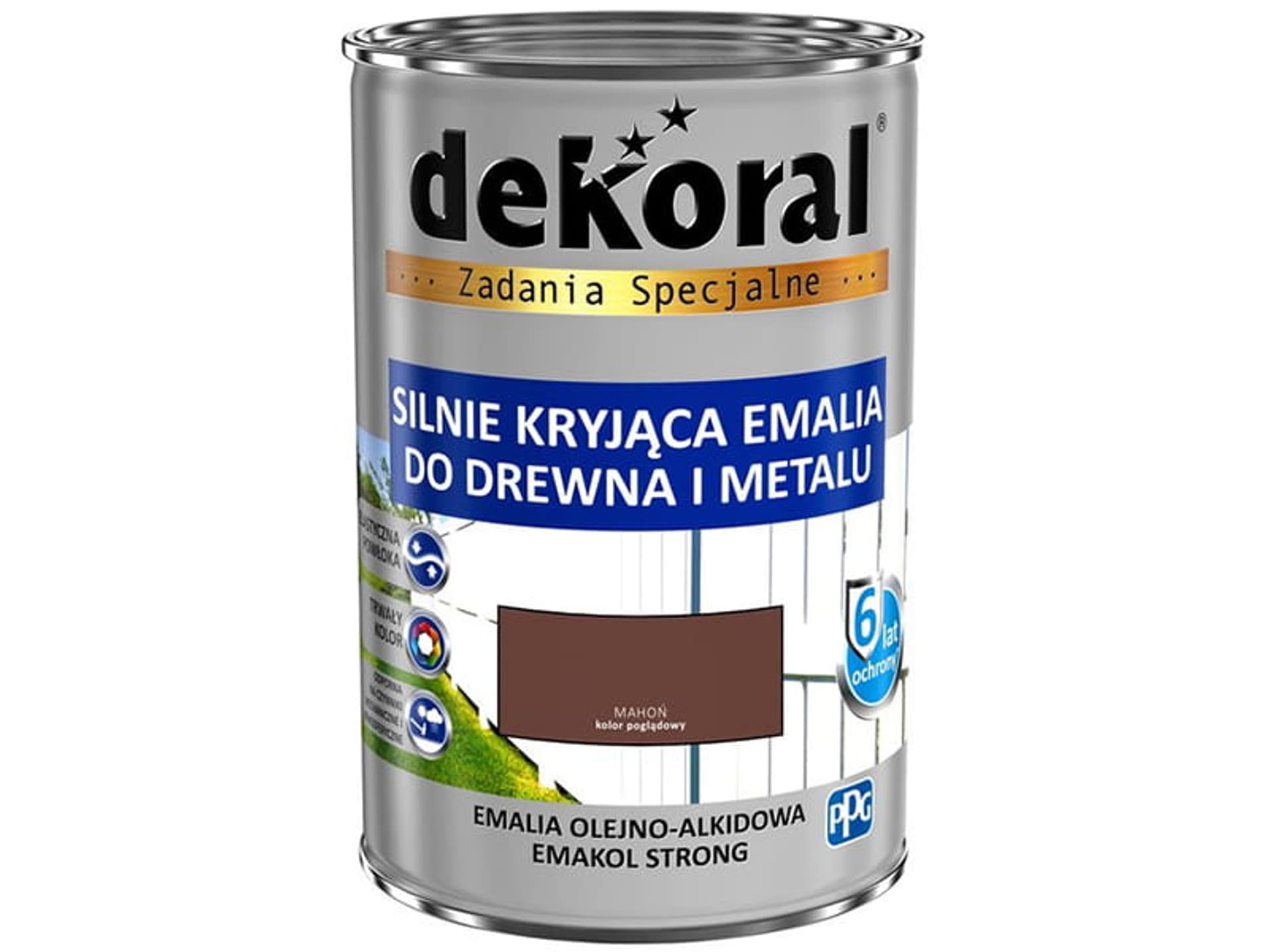 

Emalia Dekoral Emakol Strong (Mahoń, połysk, 0.9 L)
