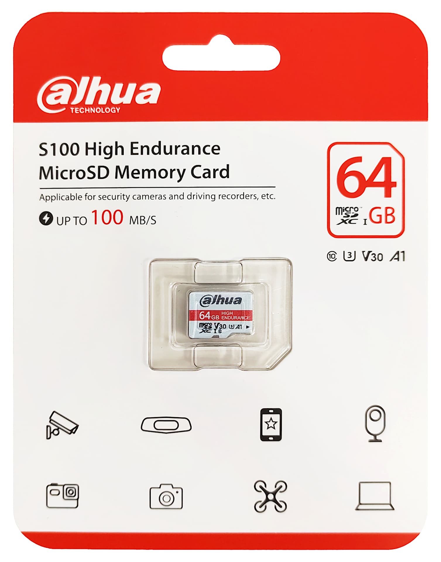 

KARTA PAMIĘCI TF-S100/64GB microSD UHS-I, SDXC 64 GB DAHUA