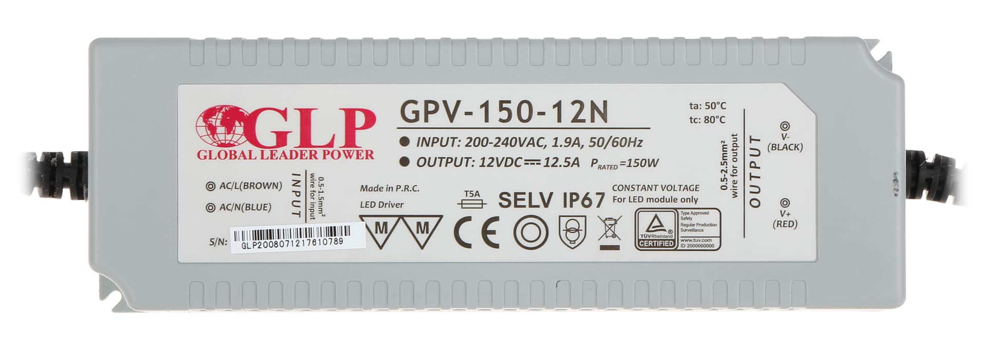 

ZASILACZ IMPULSOWY 12V/12.5A/GPV