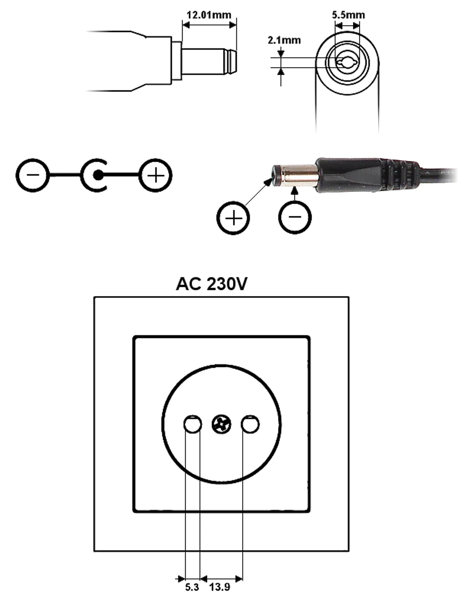

ZASILACZ 12V/1.25A/5.5