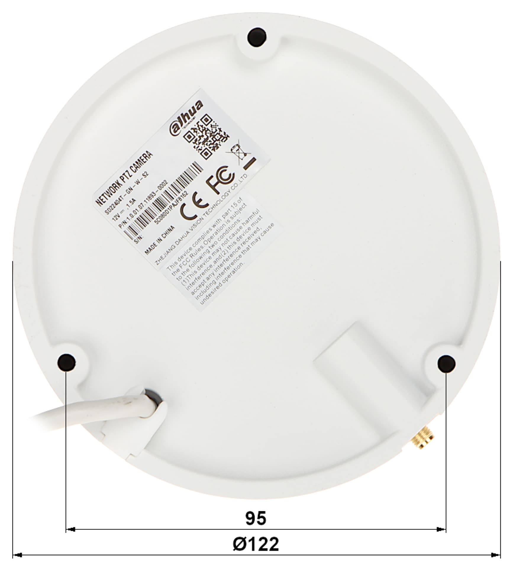 

KAMERA IP SZYBKOOBROTOWA ZEWNĘTRZNA SD22404T-GN-W Wi-Fi, - 4 Mpx 2.7 ... 11 mm DAHUA