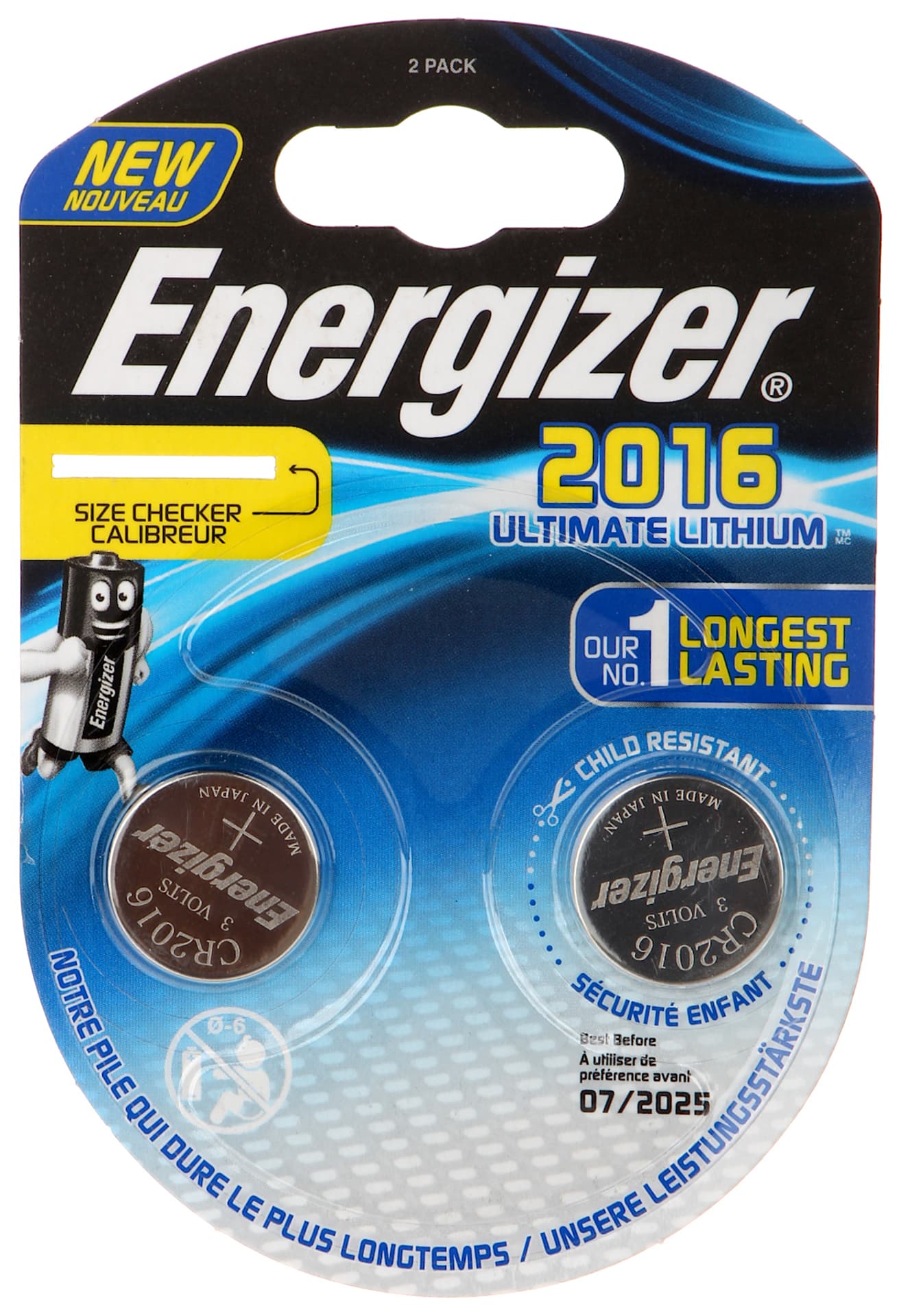 

BATERIA LITOWA BAT-CR2016-LITHIUM*P2 ENERGIZER
