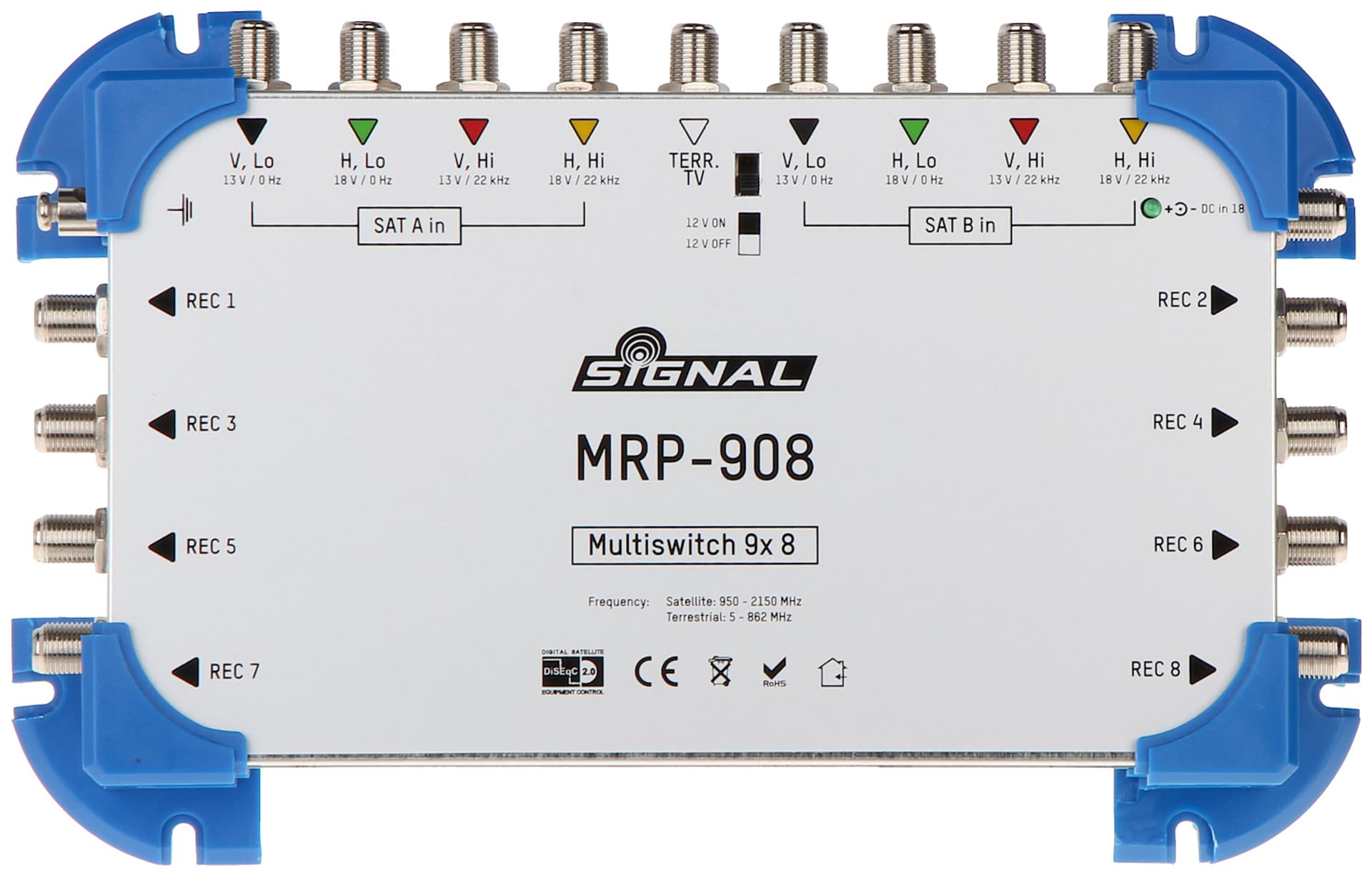 

MULTISWITCH MRP-908 9 WEJŚĆ / 8 WYJŚĆ SIGNAL