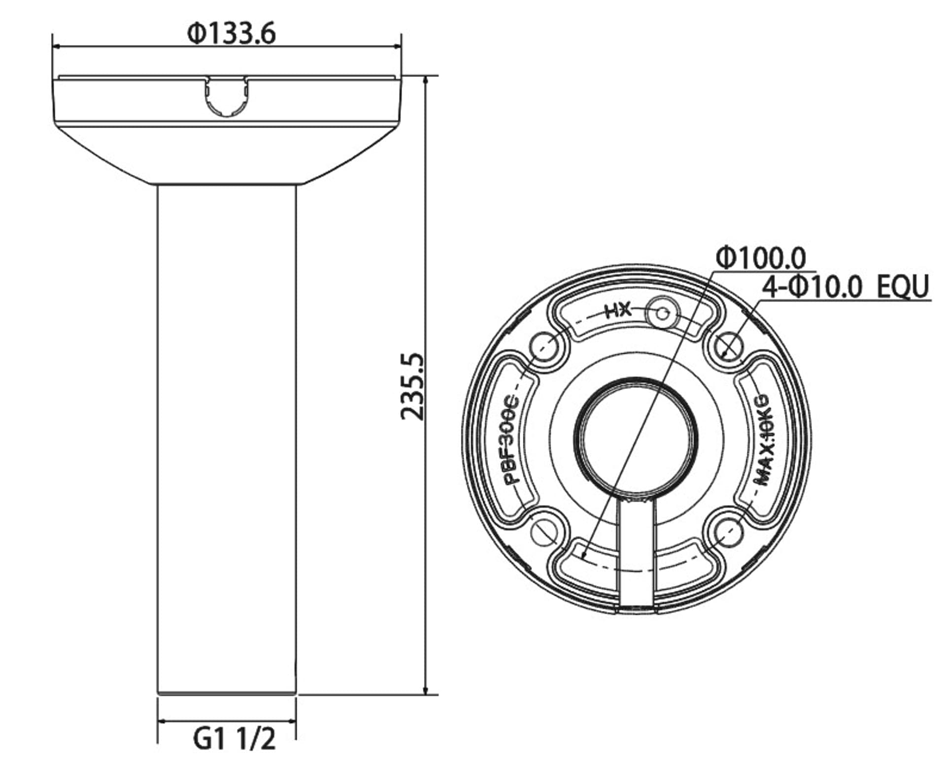 

UCHWYT KAMERY PFB300C DAHUA