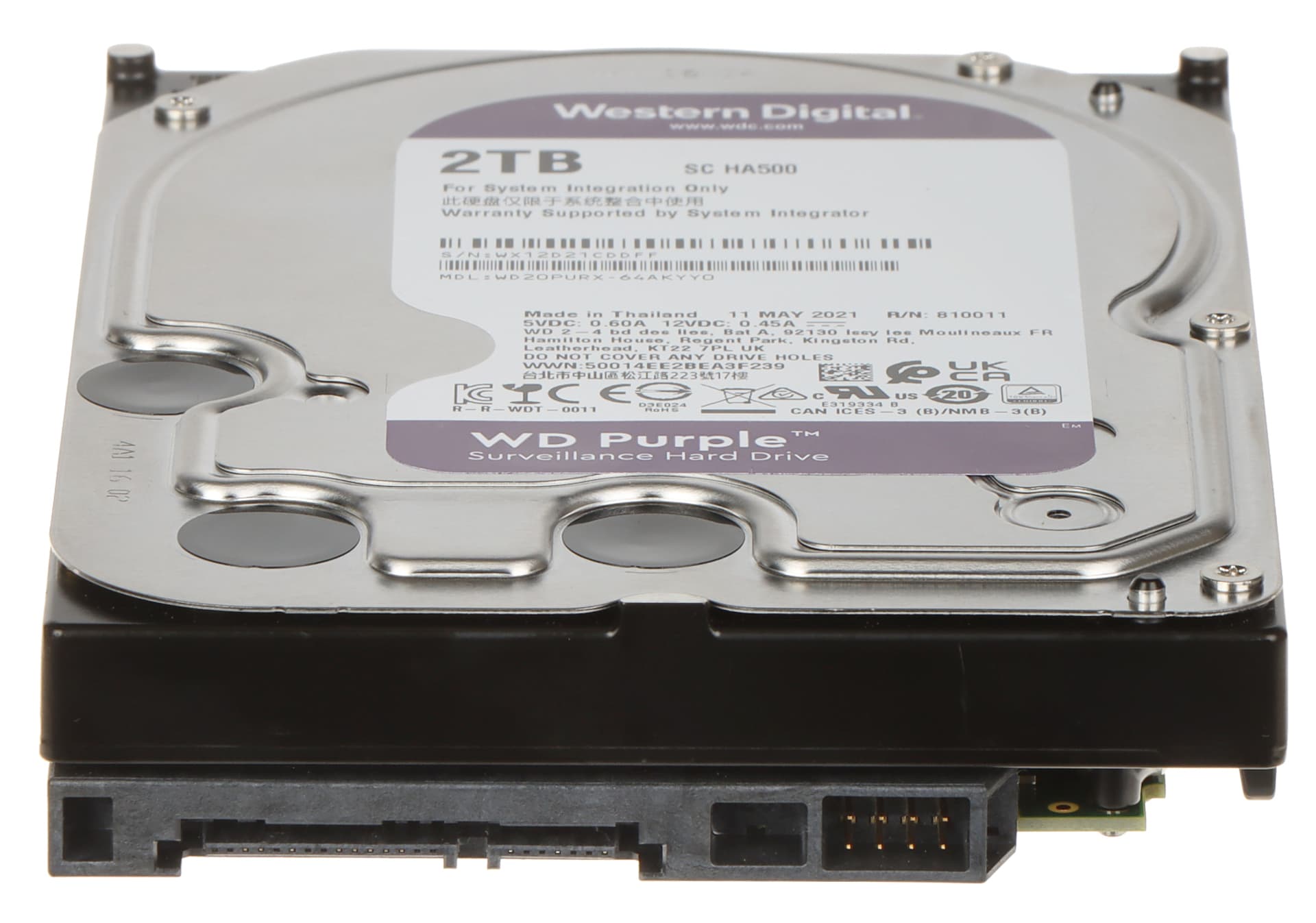 

DYSK DO REJESTRATORA HDD-WD20PURX 2TB 24/7 WESTERN DIGITAL