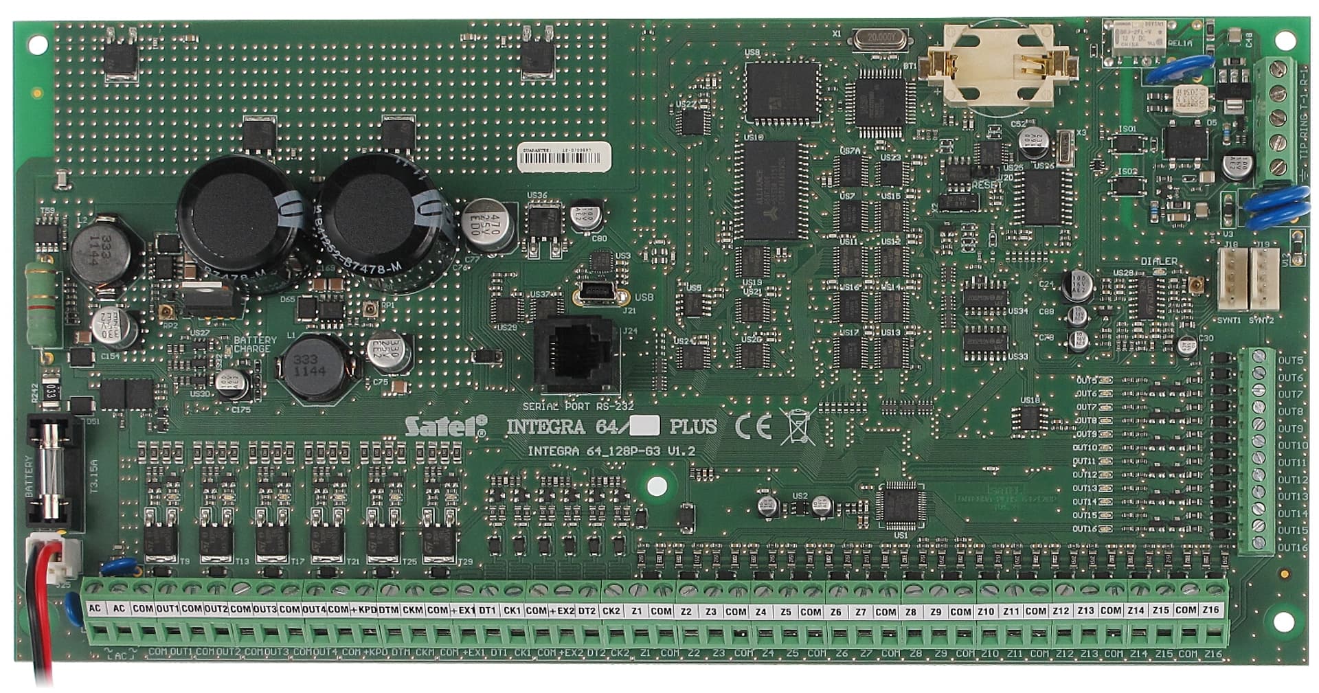 

Centrala systemu alarmowego, do 64 wejść i wyjść, grade 3 INTEGRA 64 PLUS