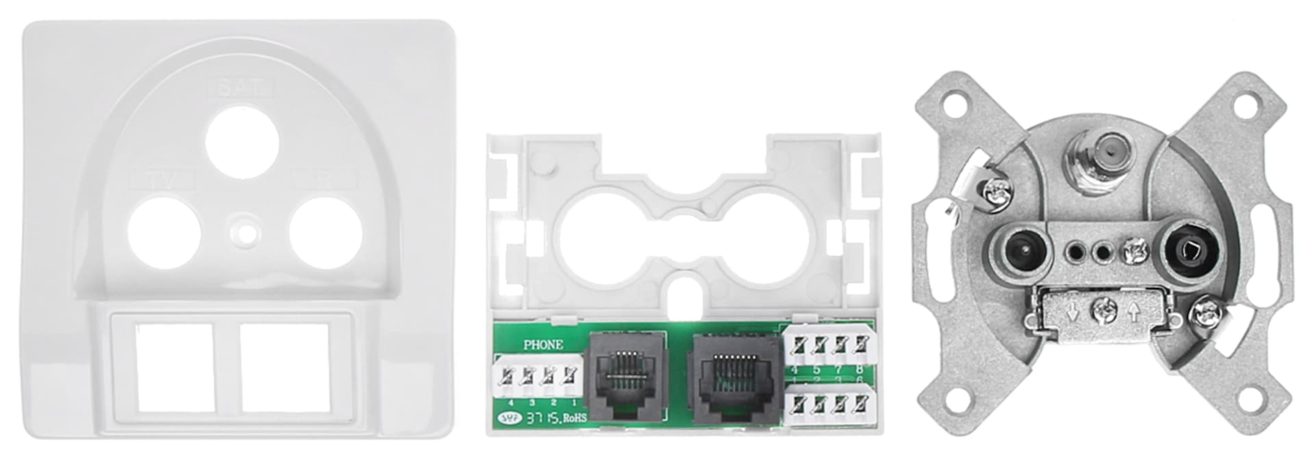 

GNIAZDO KOŃCOWE GAR-SAT/2RJ R-TV SAT+RJ45+RJ11