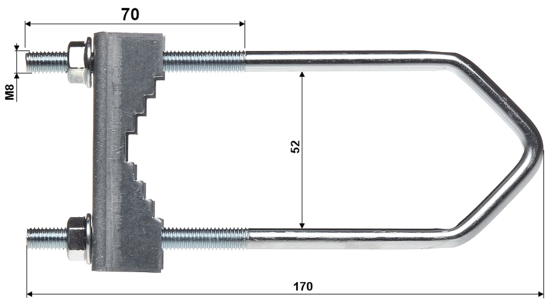 

OBEJMA ZACISKOWA OZ-50/M8X150