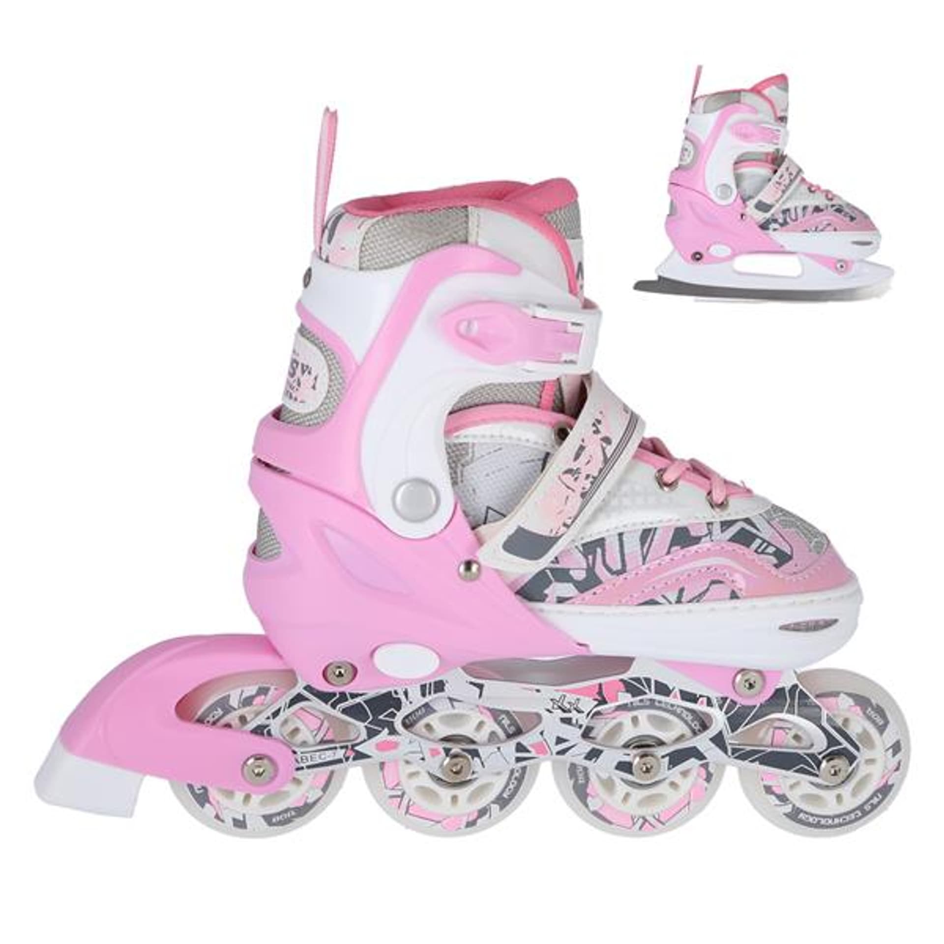 

NF10927 A 2w1 PINK ROZM.M(35-38) ŁYŻWOROLKI Z WYM. PŁ. FIGUROWĄ NILS EXTREME, 35-38) łyżworolki z wym. pł. figurową nils extrem