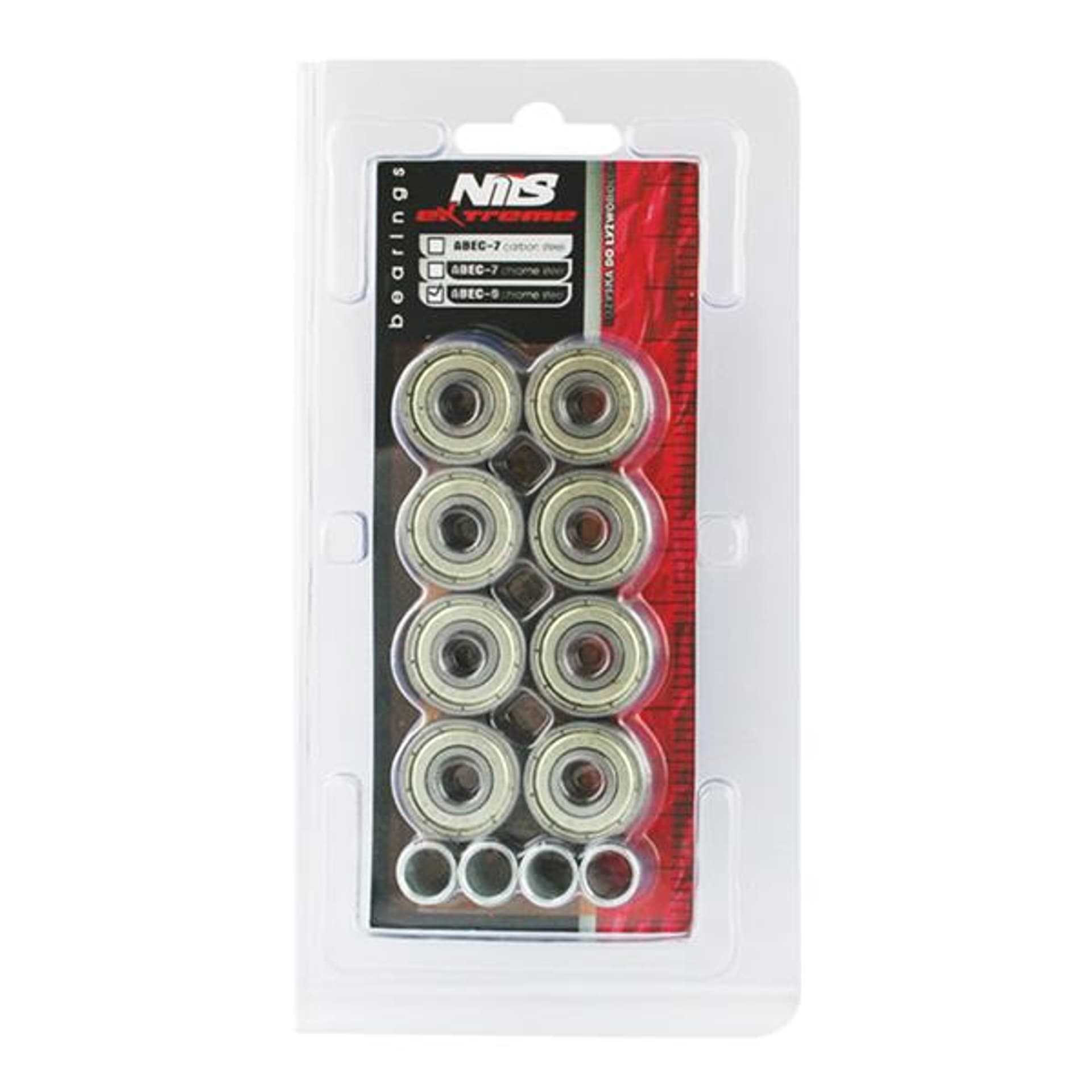 

ABEC-9 CARBON ŁOŻYSKA (8 szt.) NILS EXTREME, 8 szt.) nils extrem