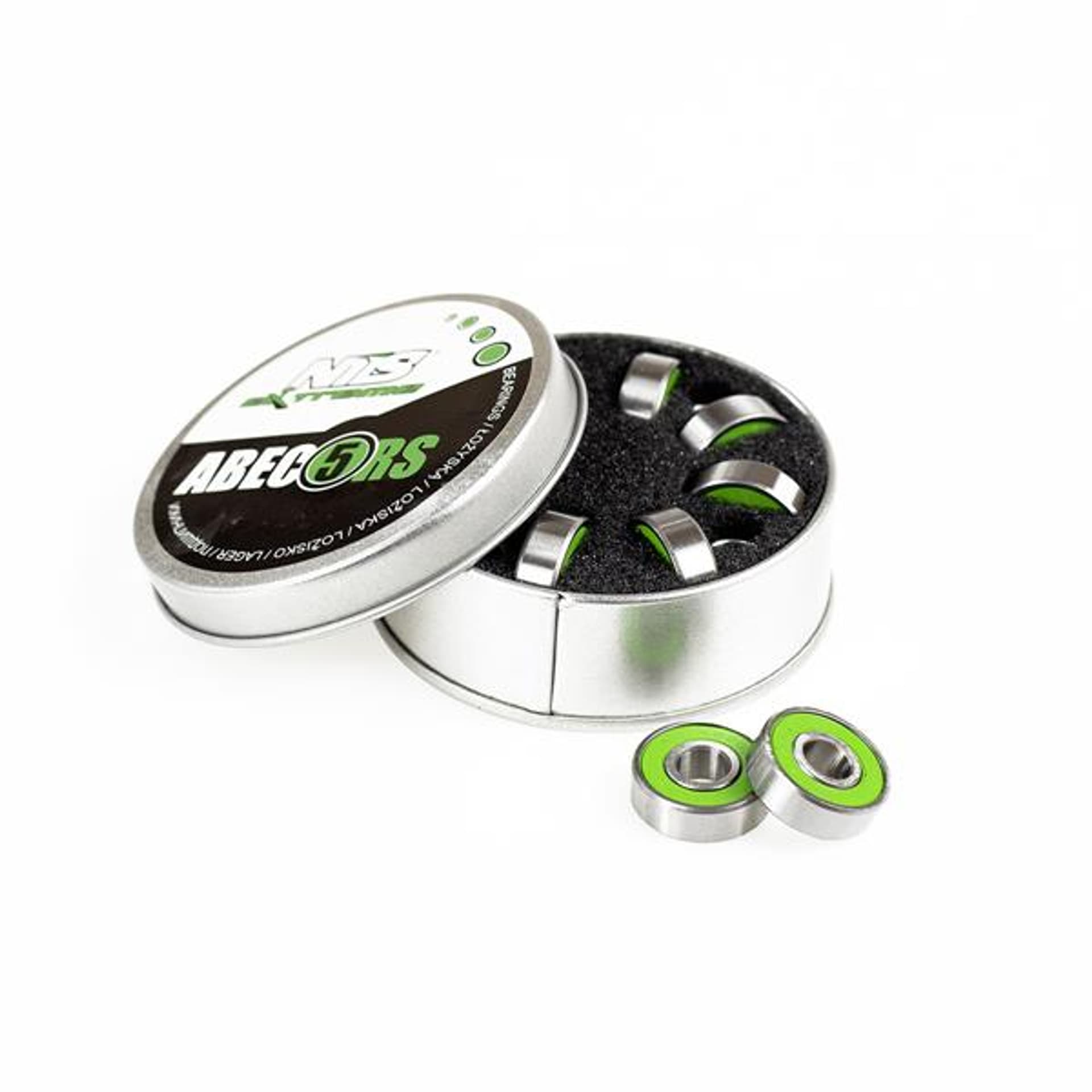

ABEC-5 RS ZIELONY CARBON ŁOŻYSKA (8szt.) OPAK. METAL NILS EXTREME, 8szt.) opak. metal nils extrem