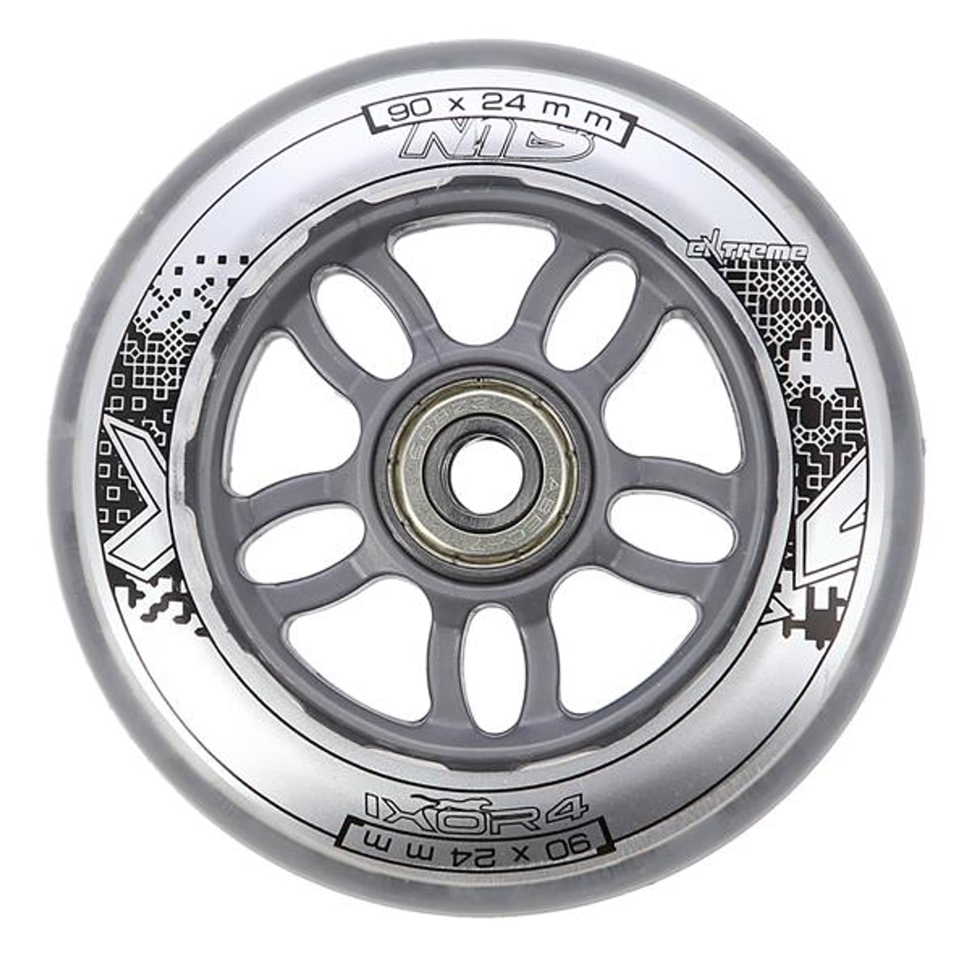 

PU 90x24 82A PRZEZROCZYSTE (4 szt.) + ABEC-7 CHROME (8 szt.) ZESTAW NILS EXTREME, 8 szt.) zestaw nils extrem