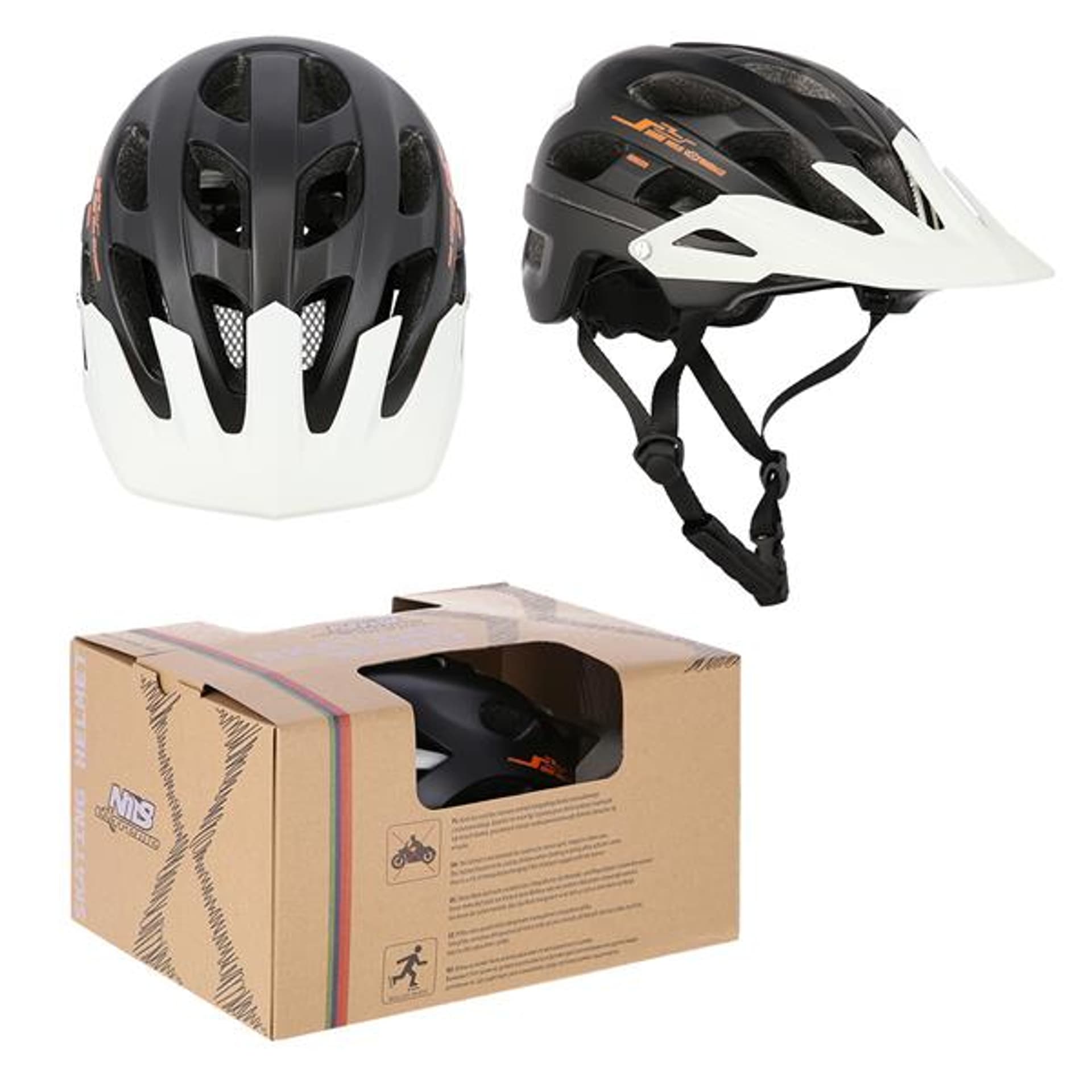 

MTW208 CZARNO-BIAŁY ROZM. M (53-58CM) KASK NILS EXTREME, 53-58cm) kask nils extrem