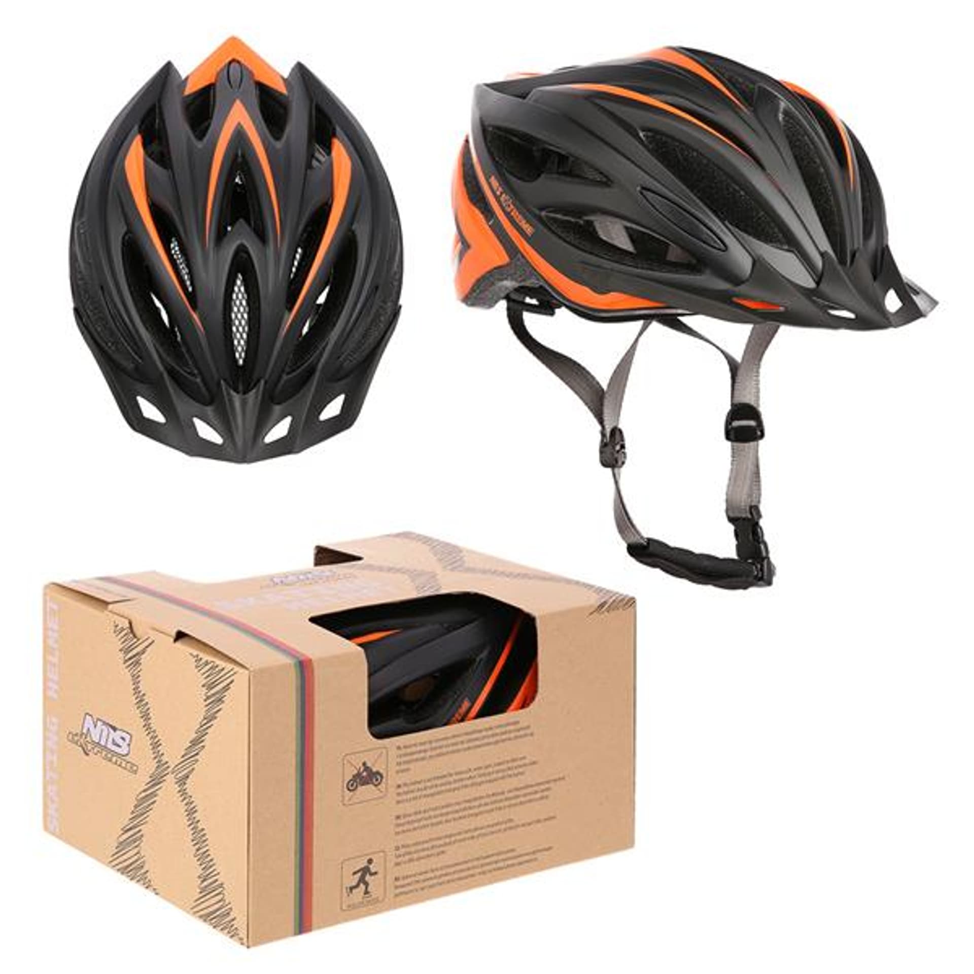 

MTW202 CZARNO-POMARAŃCZOWY ROZM. M (53-58CM) KASK NILS EXTREME, 53-58cm) kask nils extrem